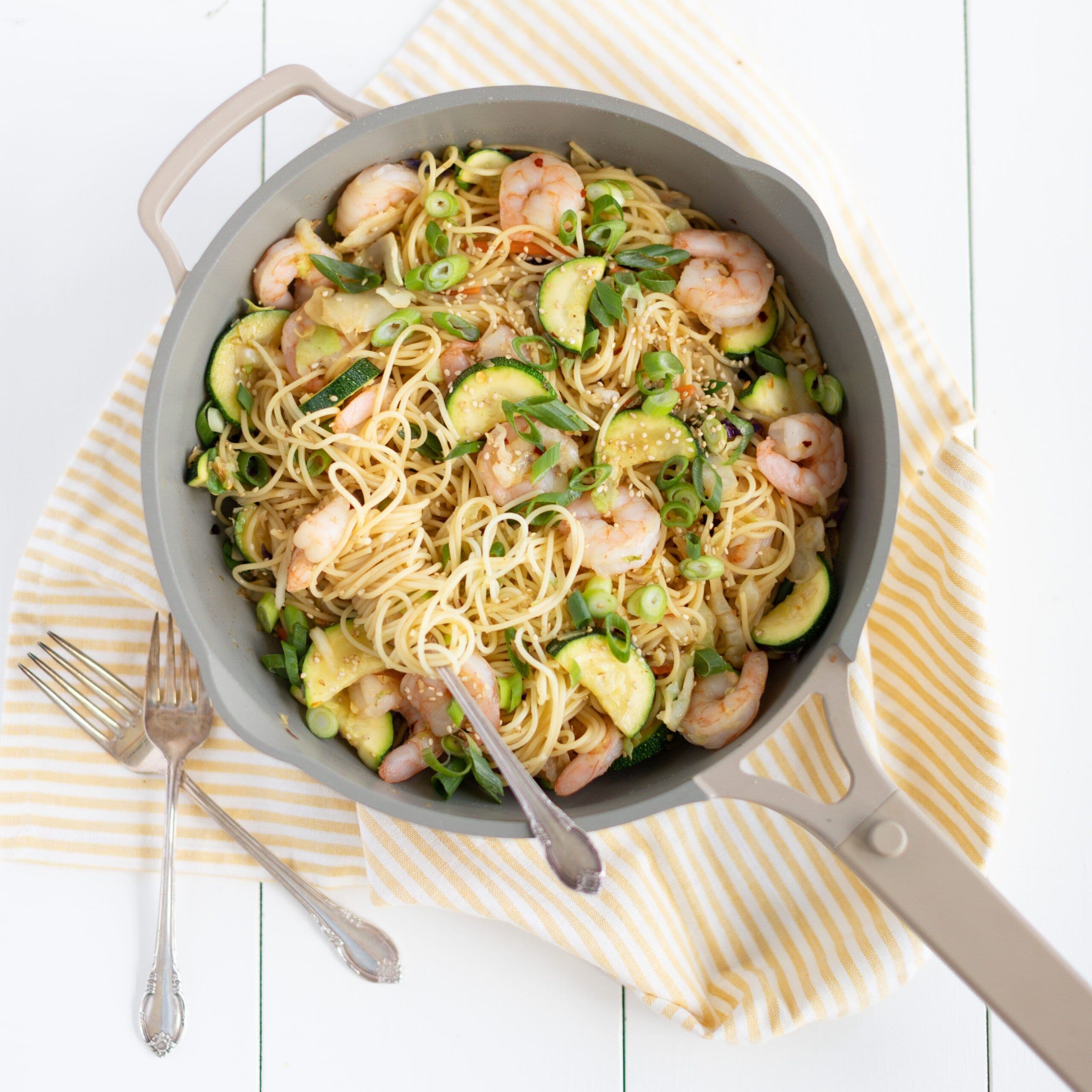Chili Garlic Shrimp Pasta banner image