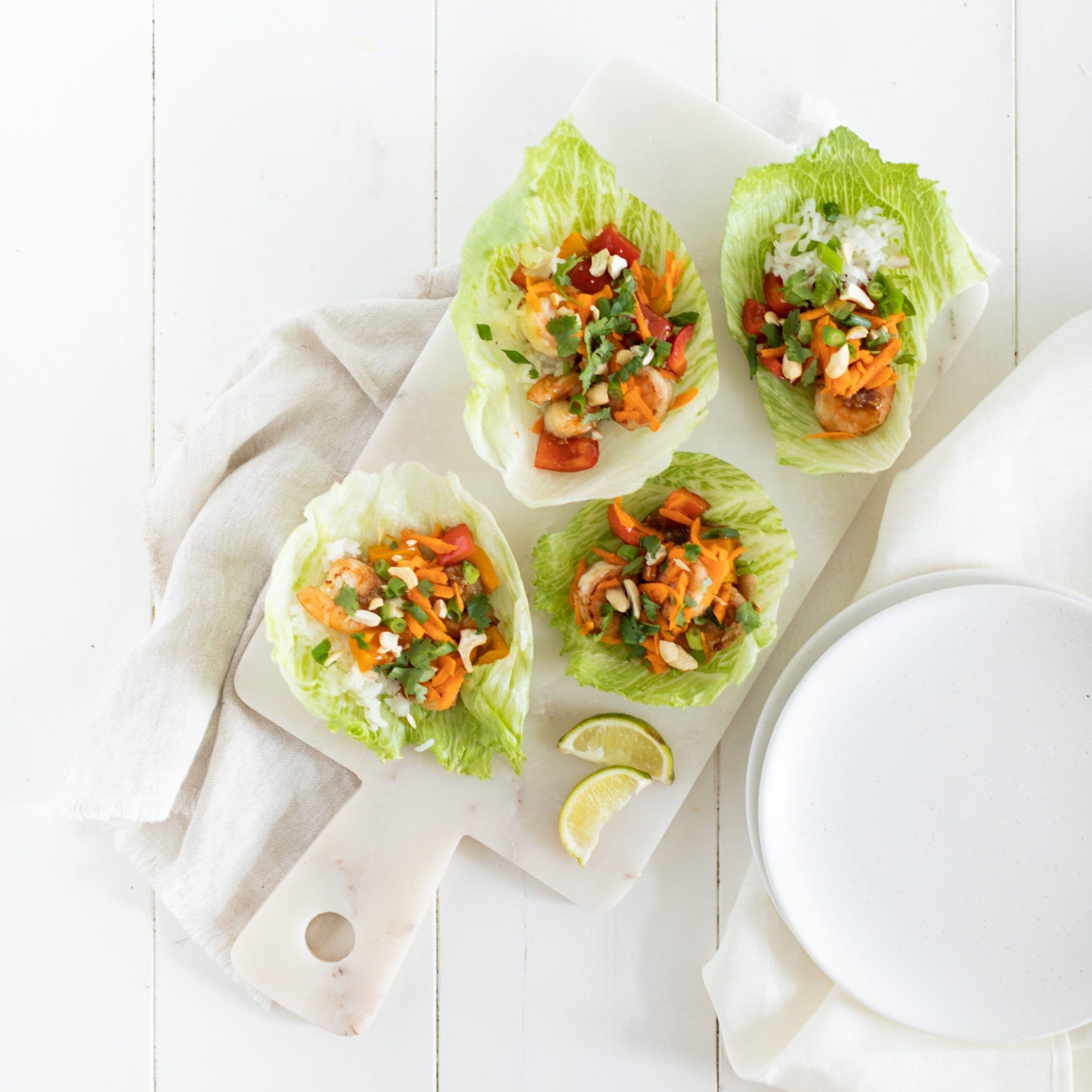 Teriyaki Shrimp Lettuce Wraps banner image