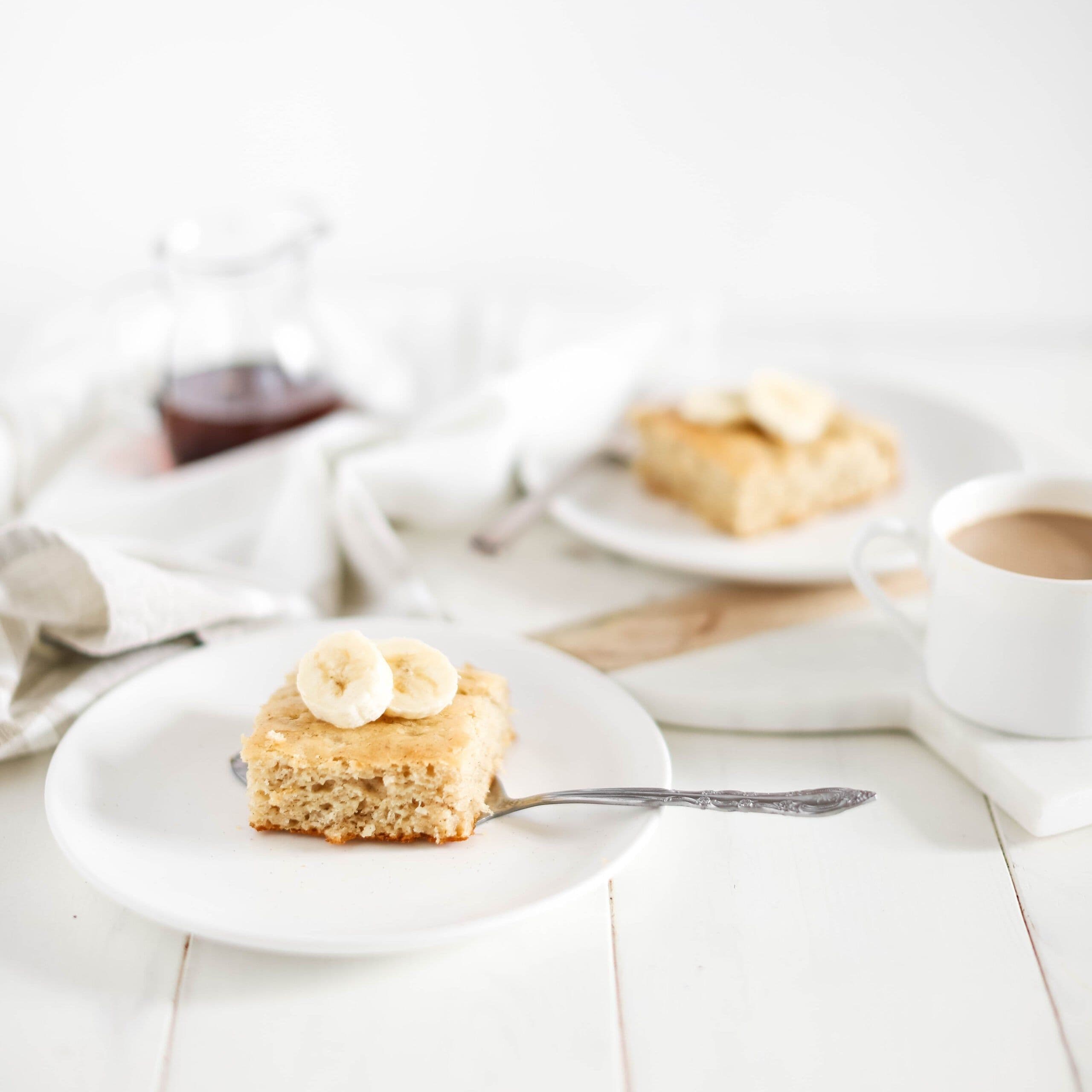 Banana Bread Sheetpan Pancakes banner image