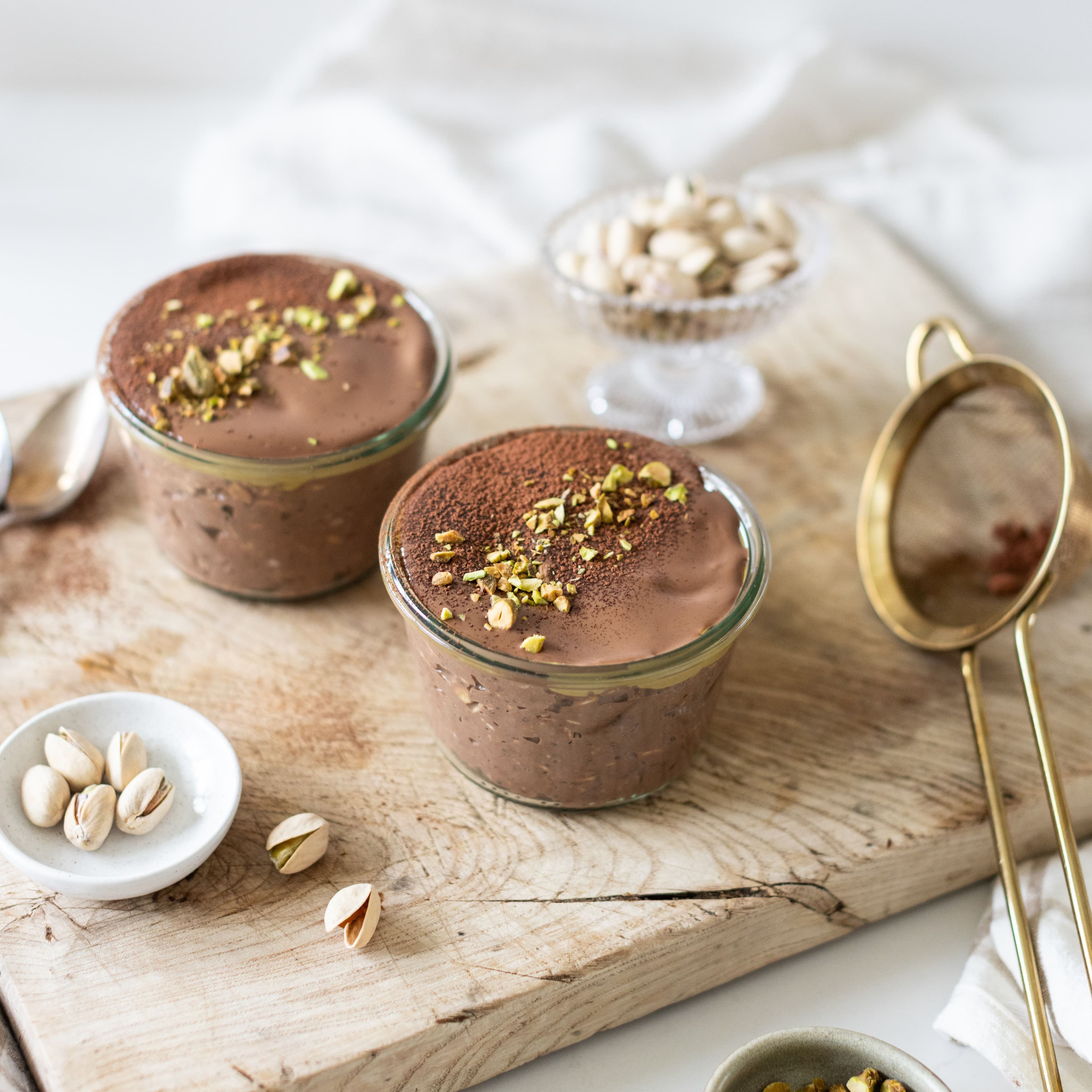 High-Protein Dubai Chocolate Overnight Oats banner image