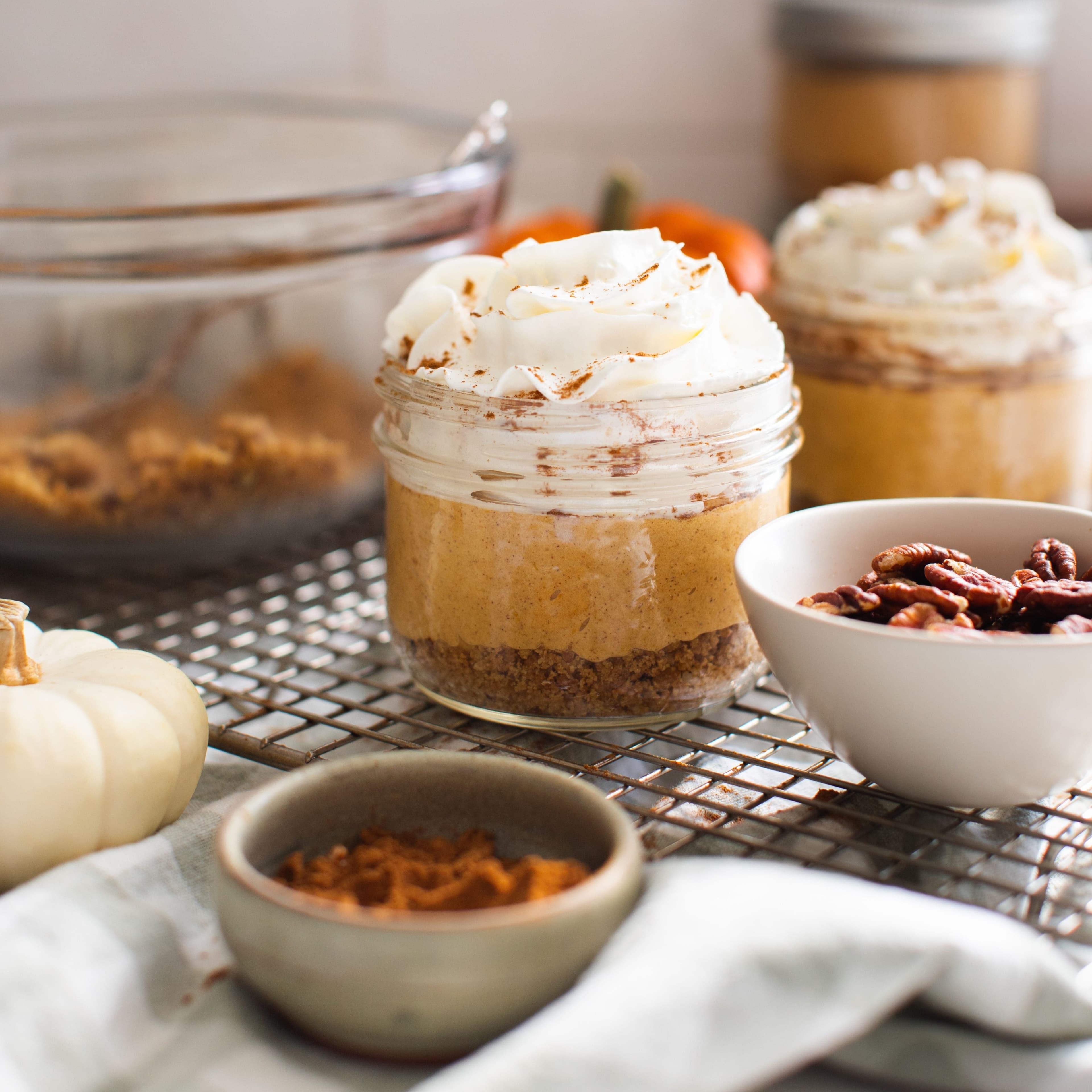 Pumpkin Pie Cheesecake Jars banner image