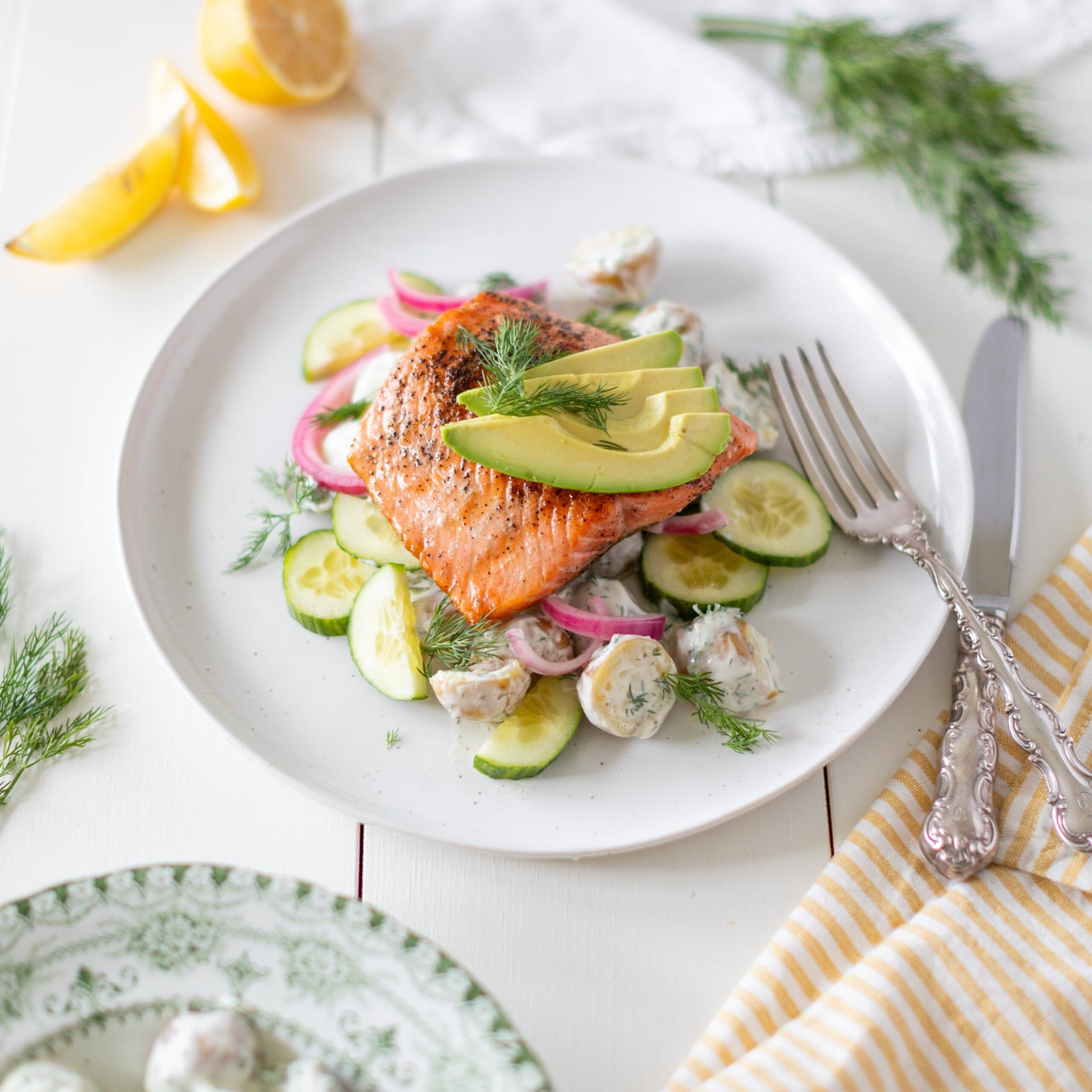 Grilled Salmon Potato Salad banner image