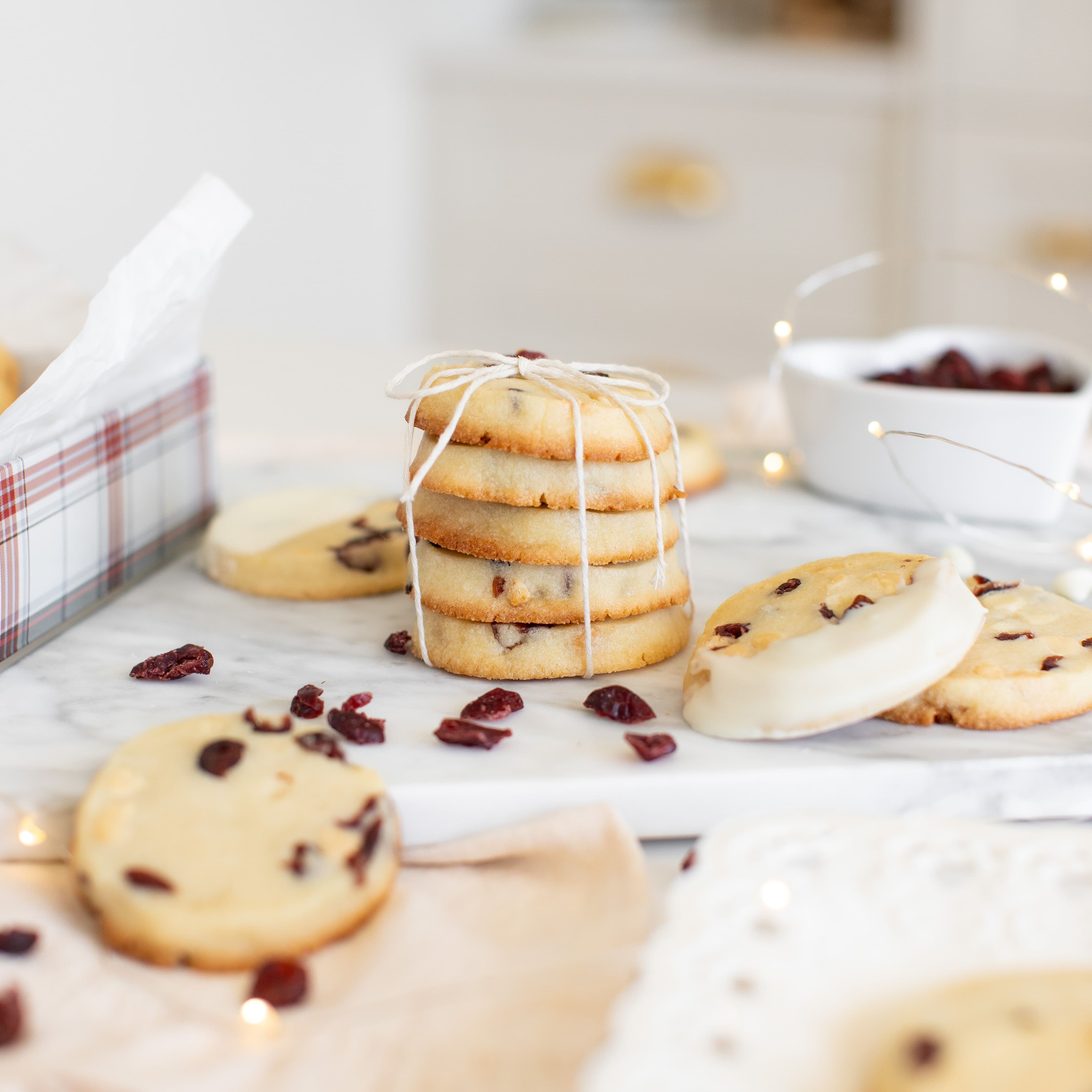 Cranberry White Chocolate Slice & Bake Cookies banner image