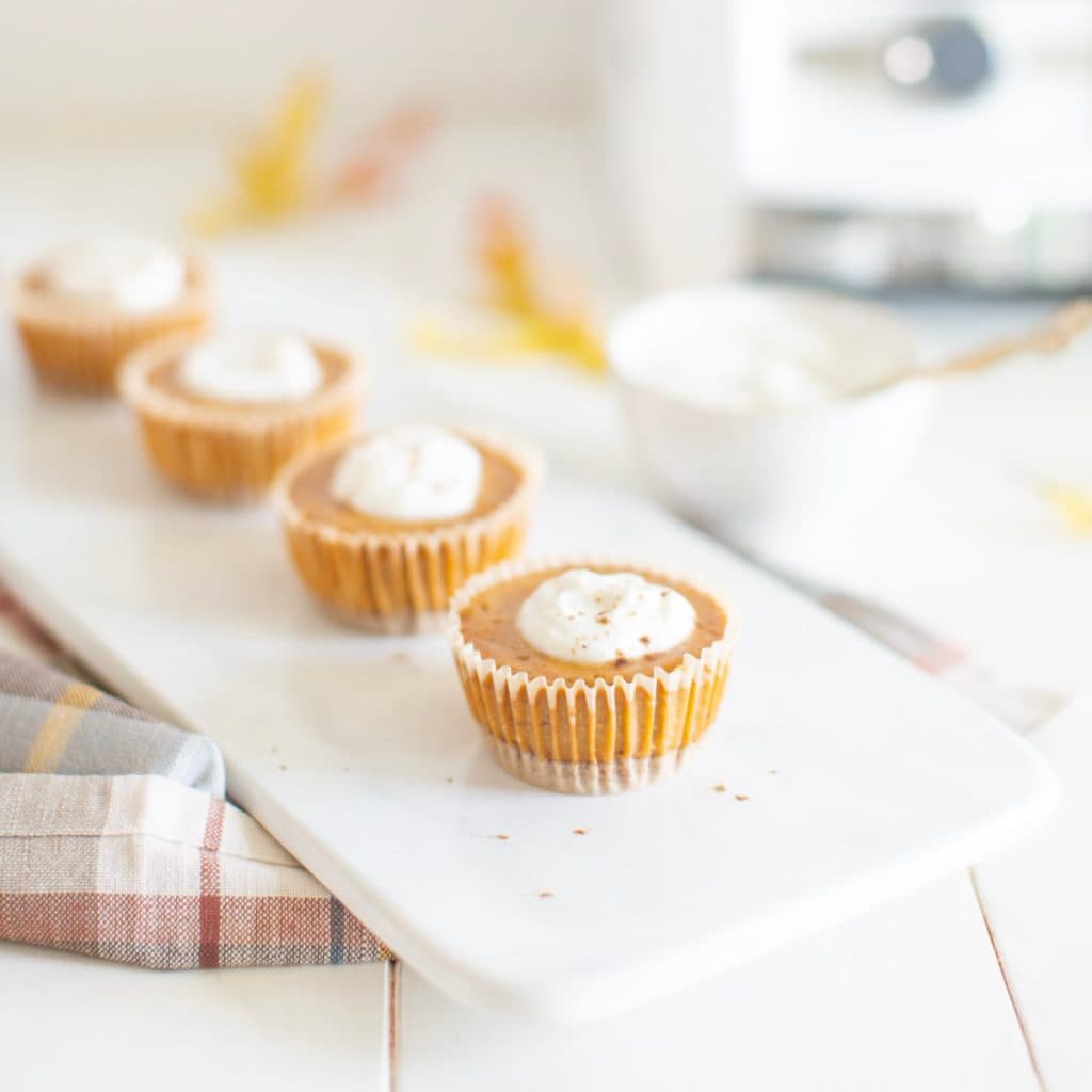 Dairy-Free Mini Pumpkin Cheesecakes banner image