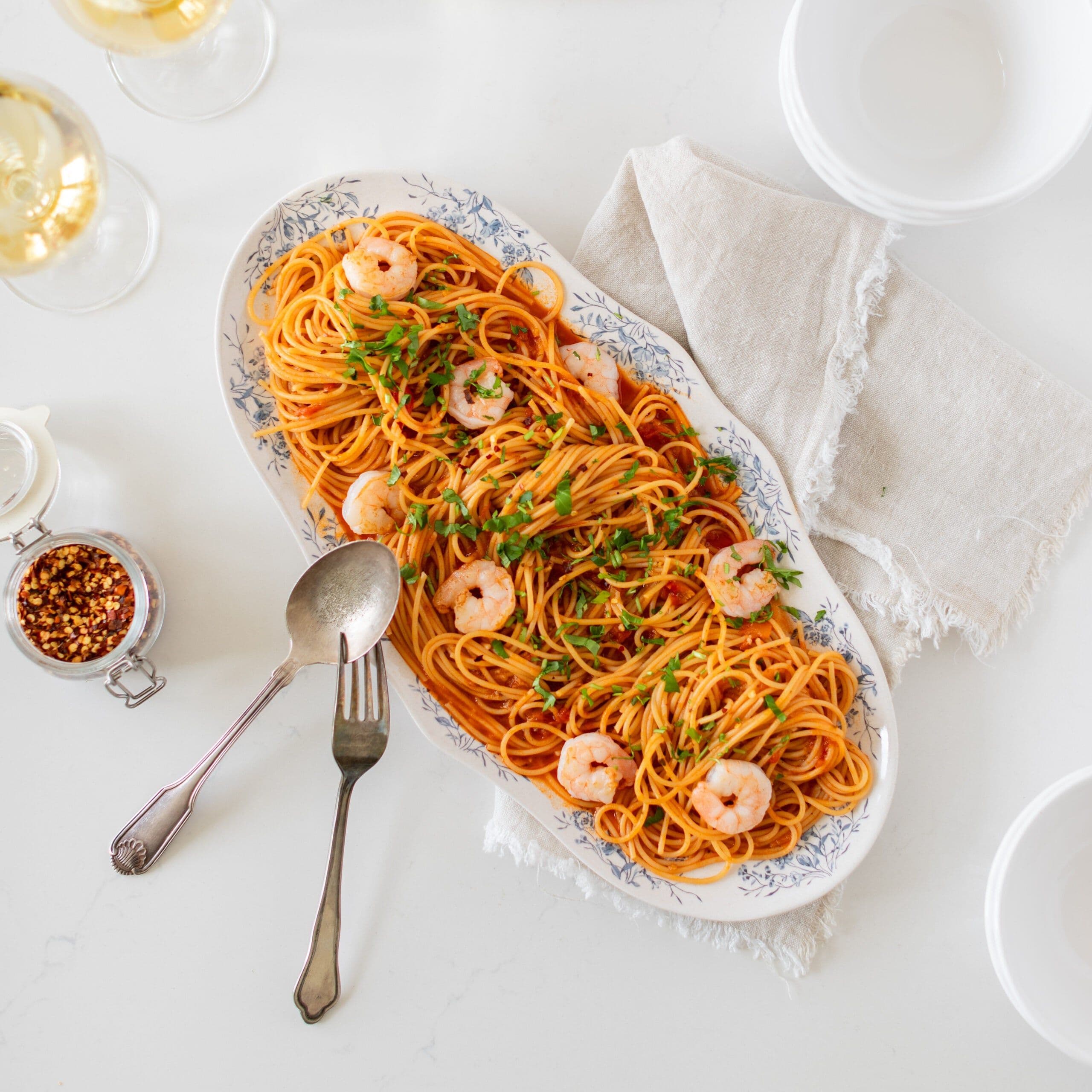 Spicy Shrimp Spaghettini banner image