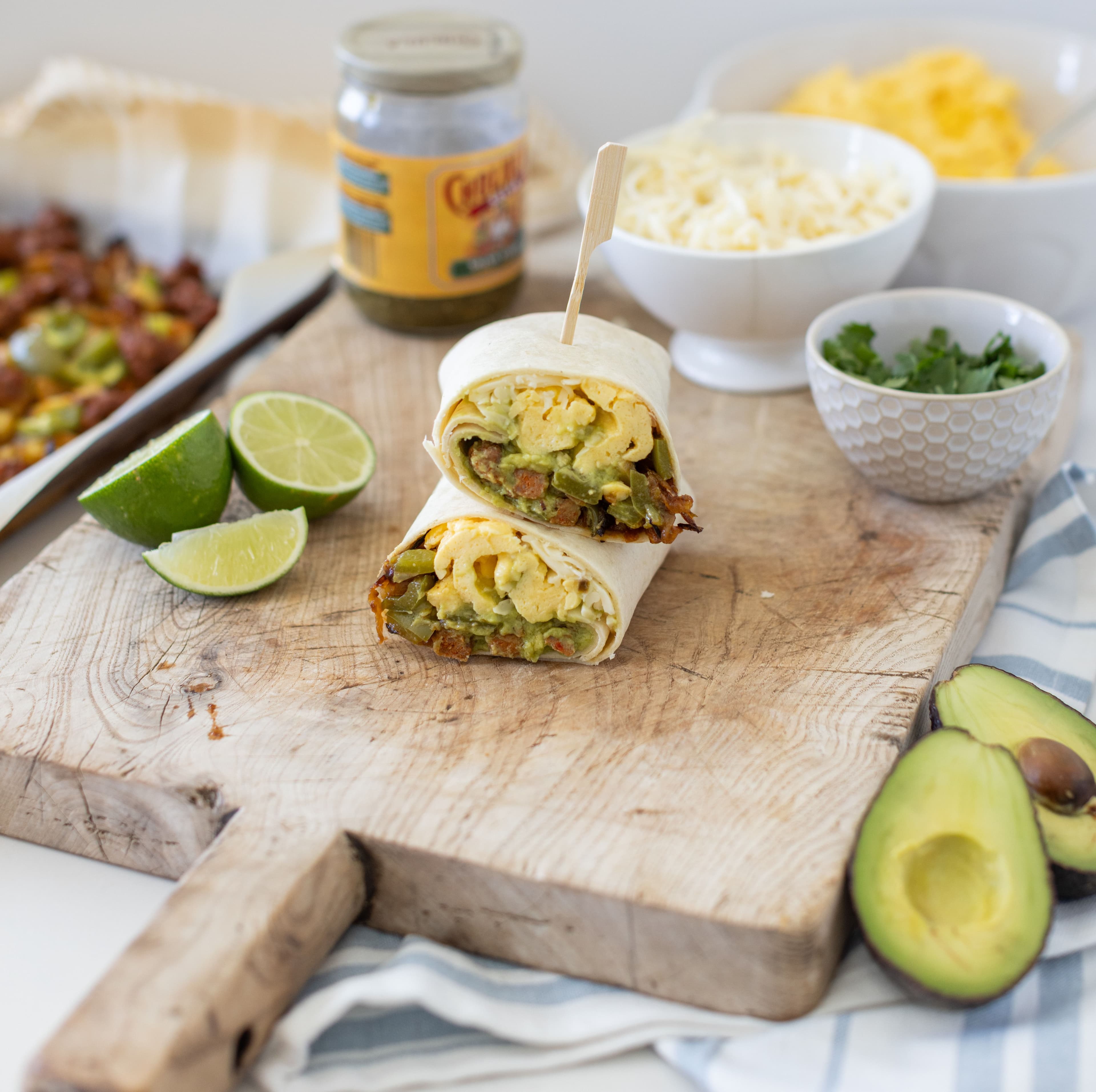 Chorizo Breakfast Burritos banner image