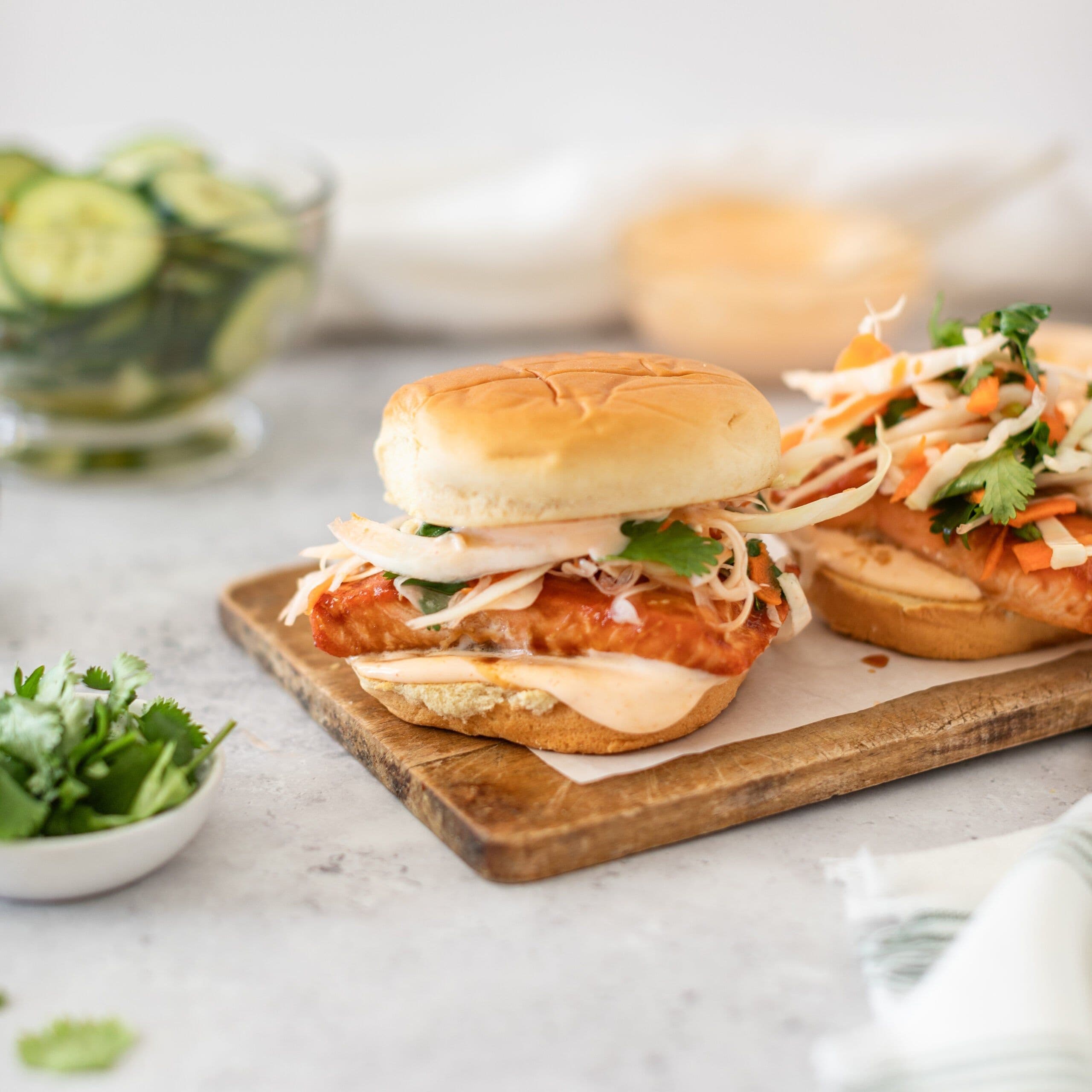 Sweet & Sticky Salmon Burgers banner image