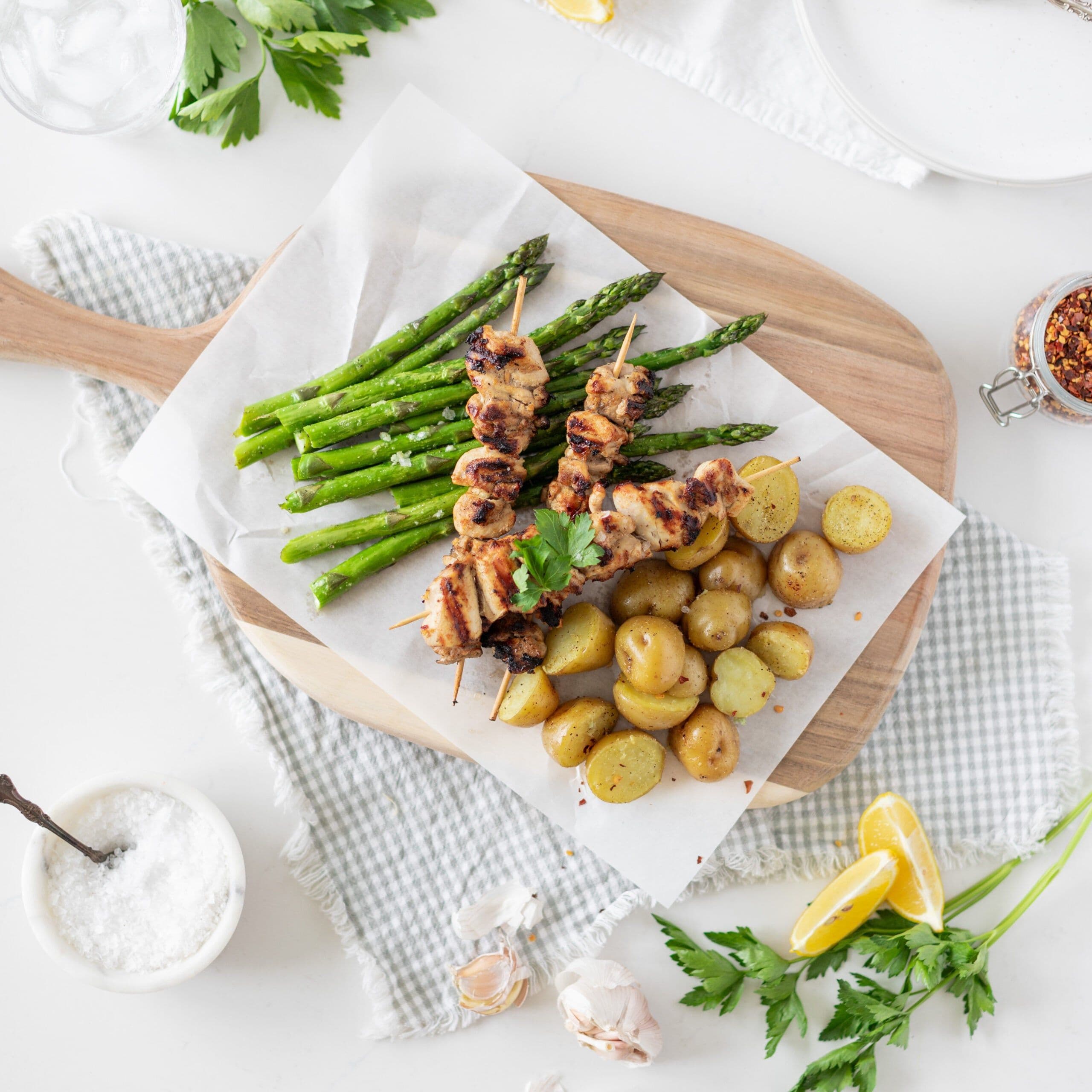 Lemon Garlic Chicken Skewers banner image