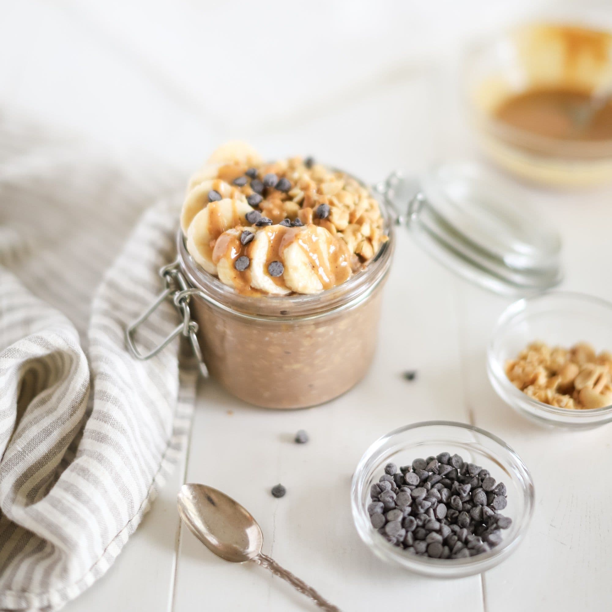 Chocolate Peanut Butter Overnight Oats banner image