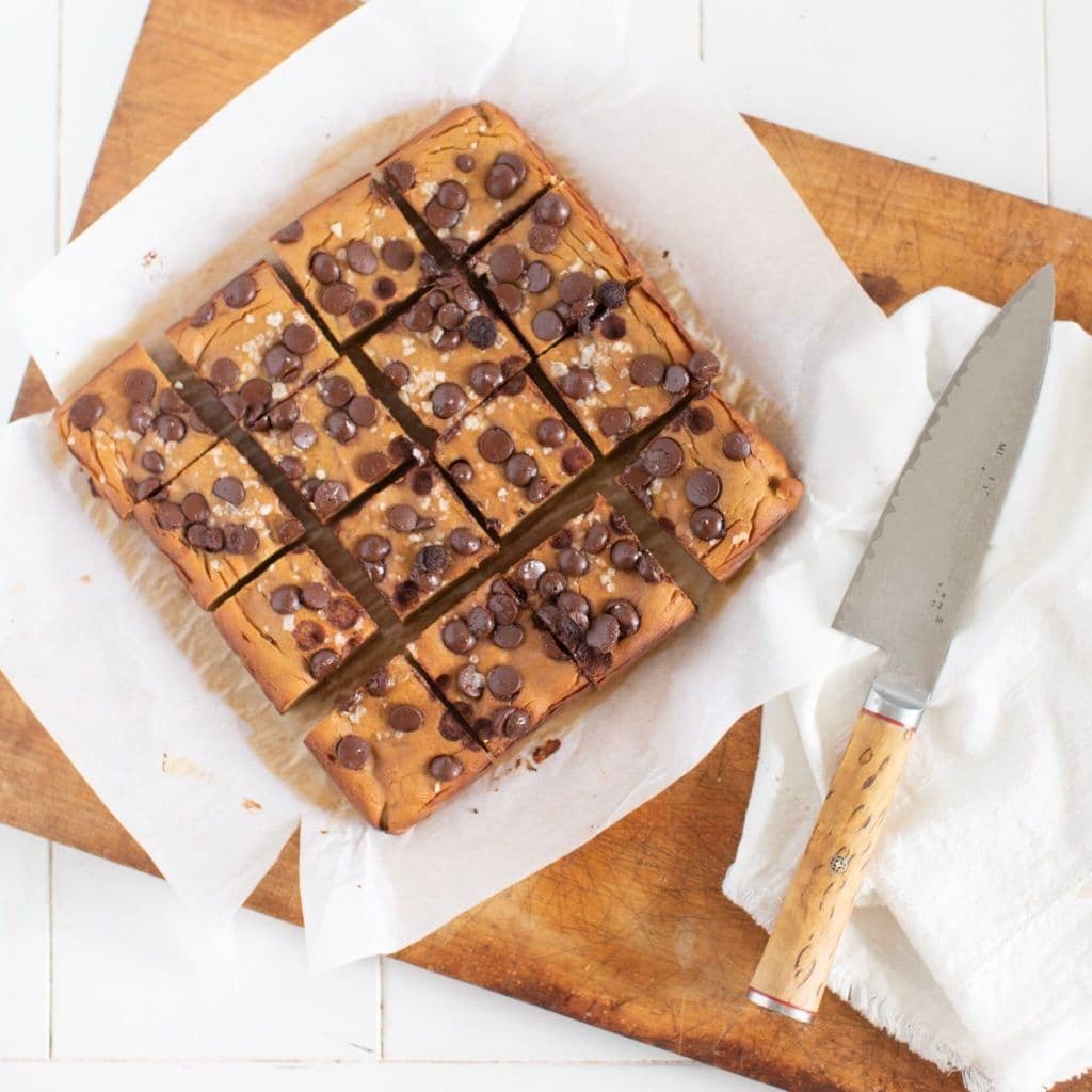 Peanut Butter Chickpea Blondies banner image