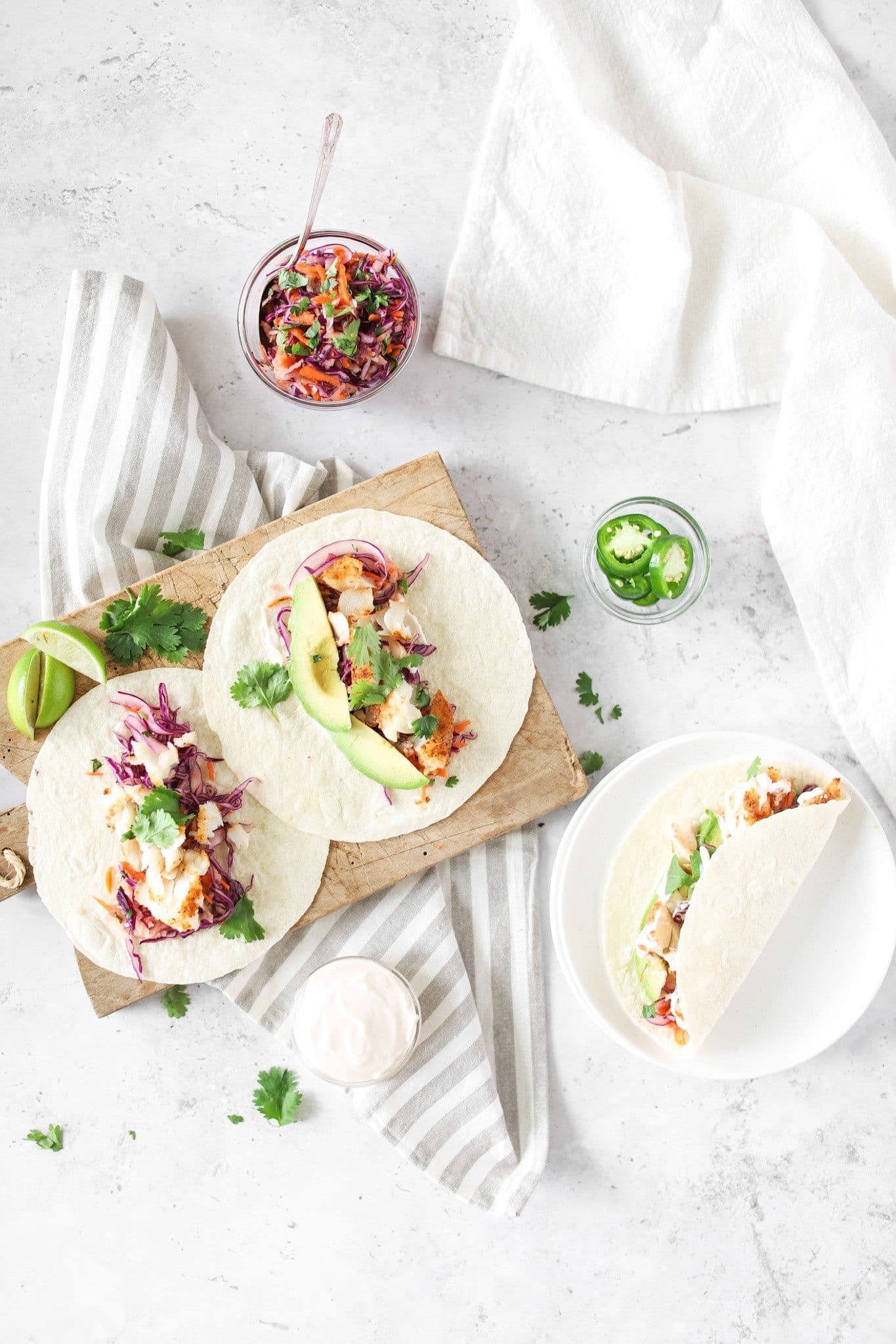 Fish Tacos with Apple Cilantro Slaw banner image