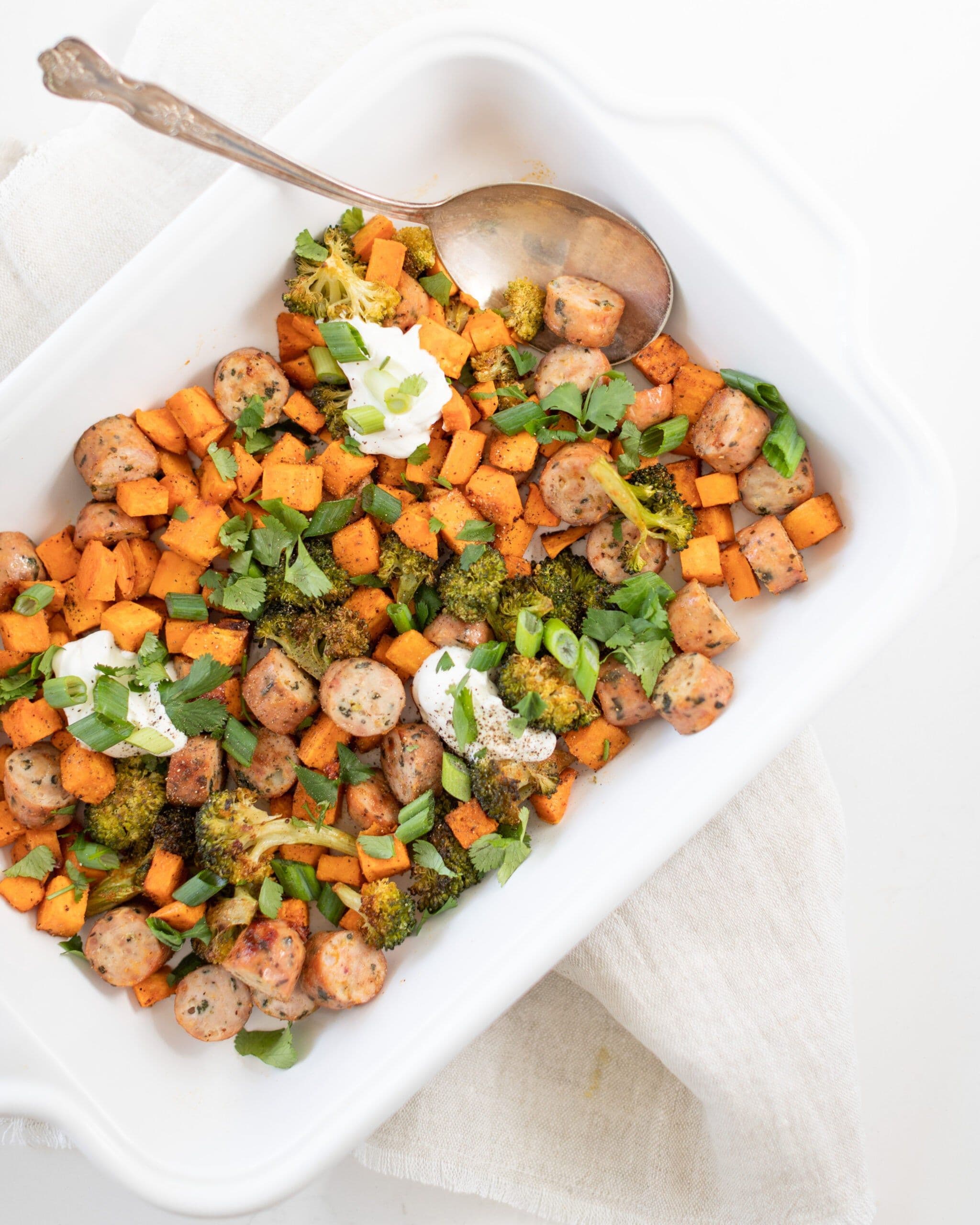 Sheetpan Chicken Sausage Dinner banner image