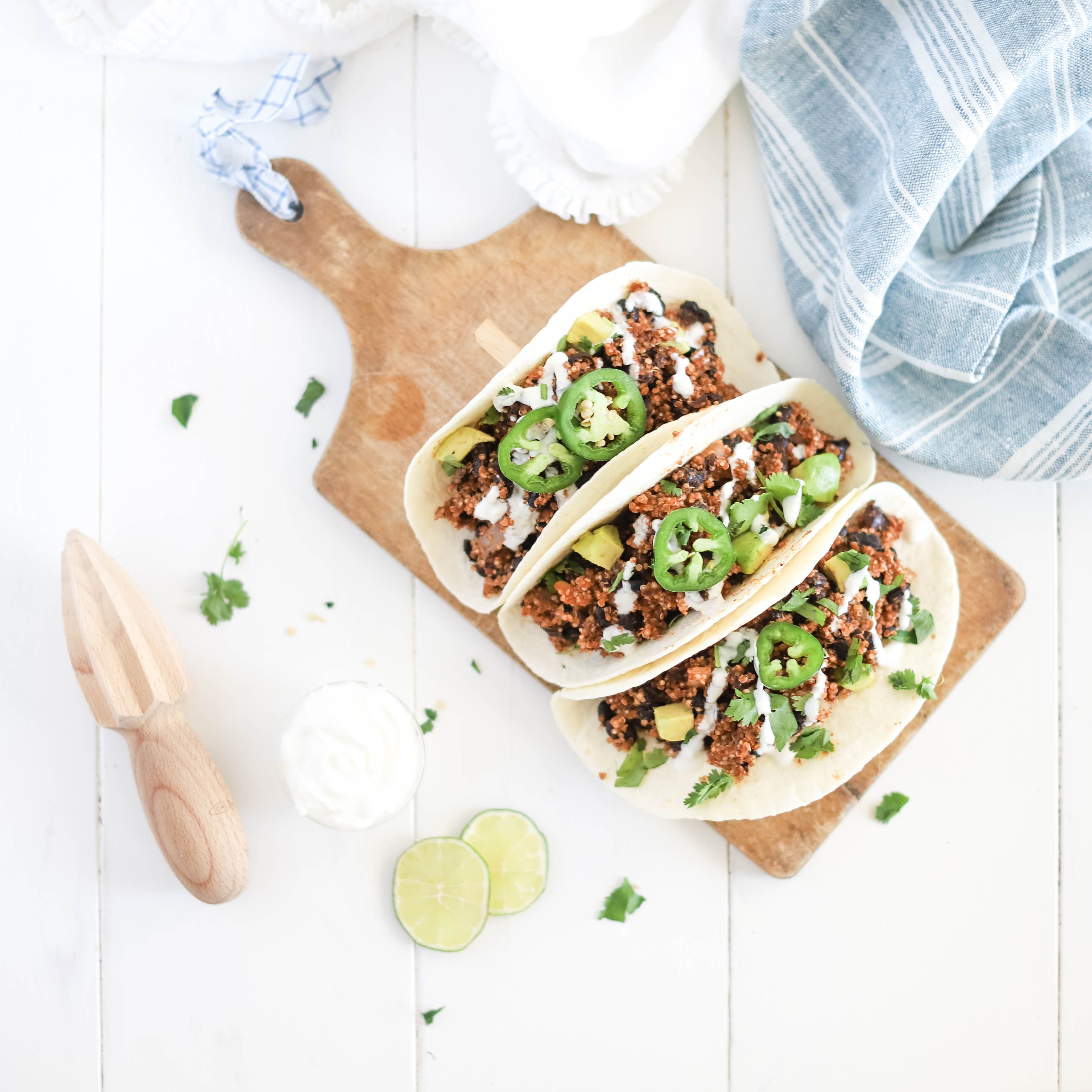 Quinoa & Black Bean Tacos banner image