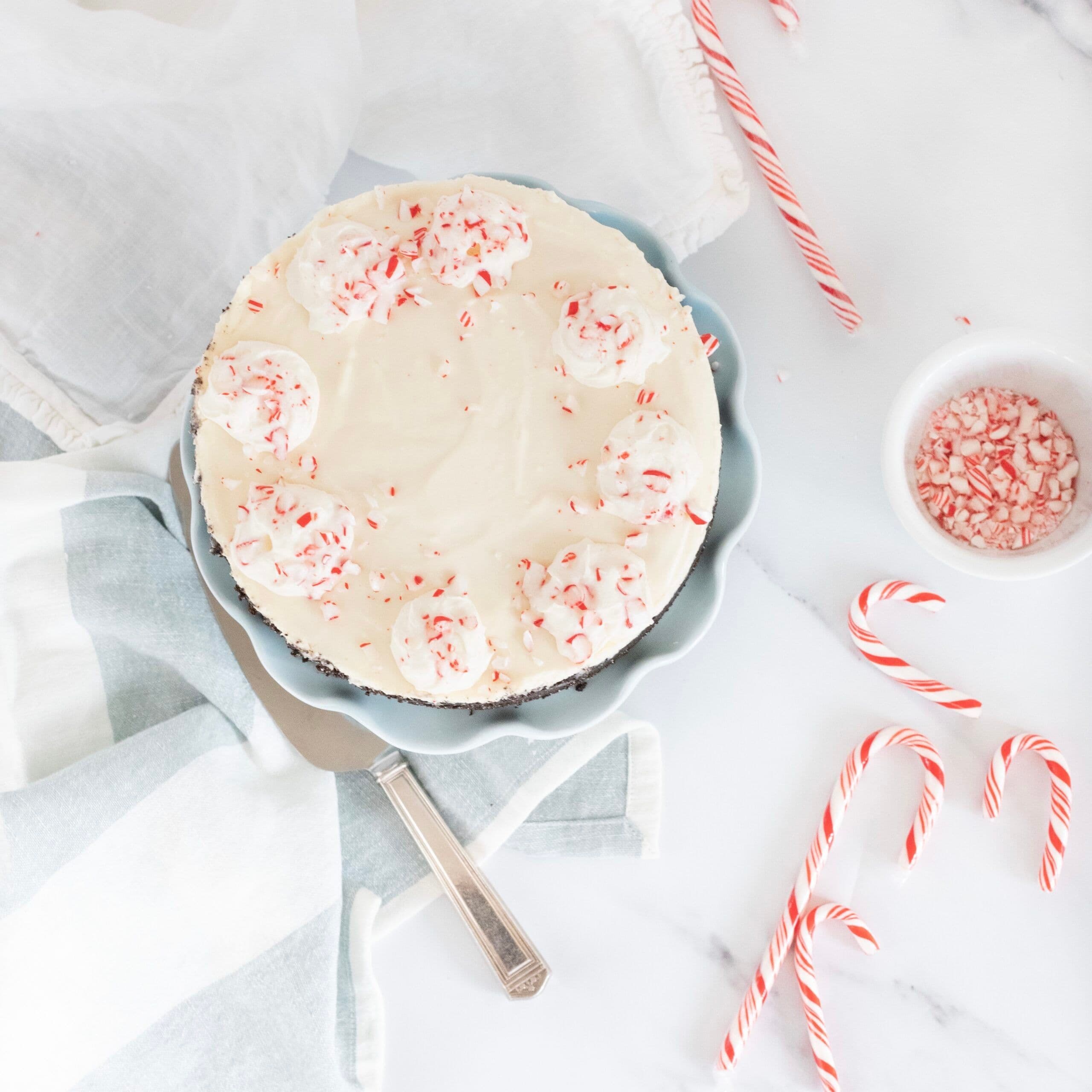 Peppermint No-Bake Cheesecake banner image