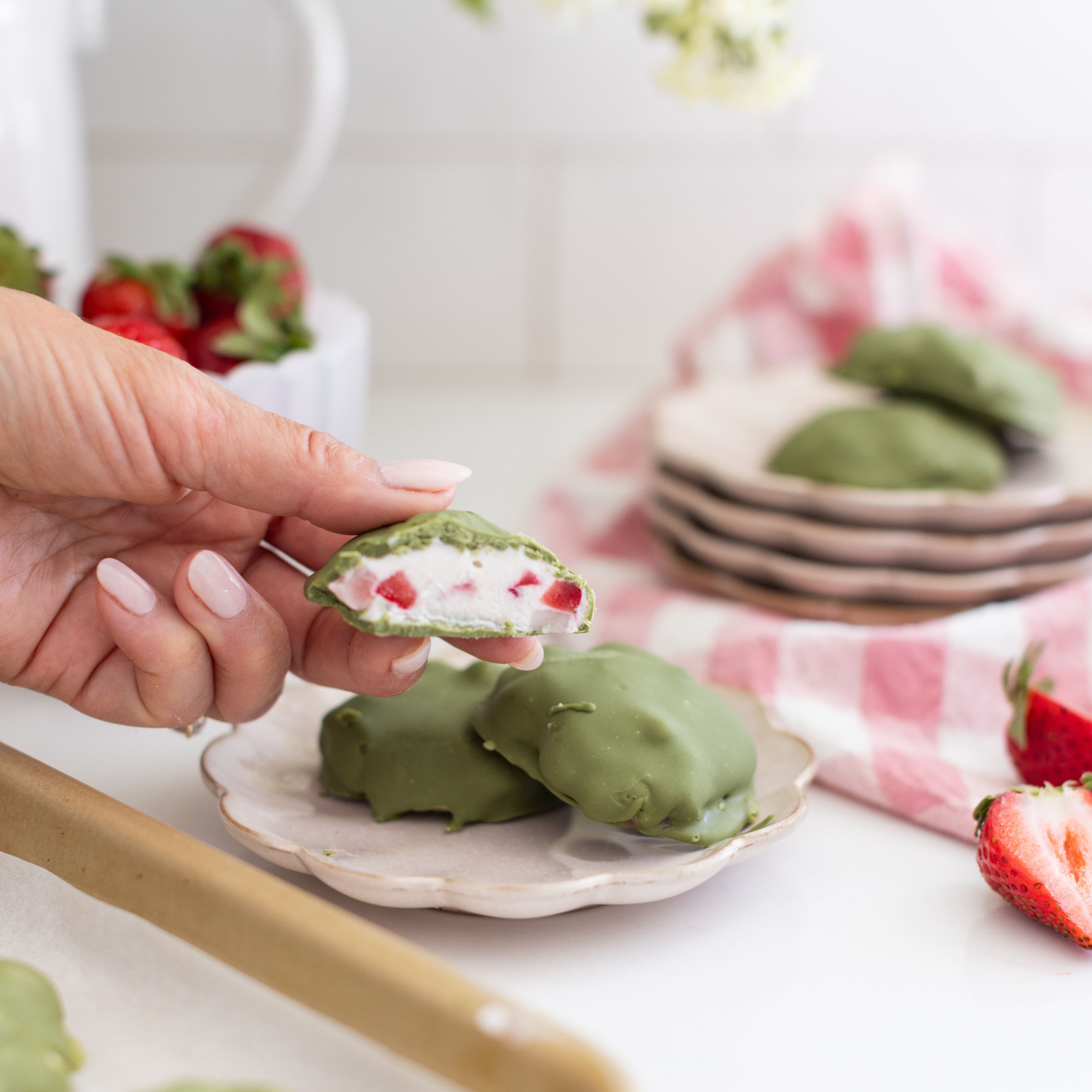 Strawberry Matcha Clusters banner image