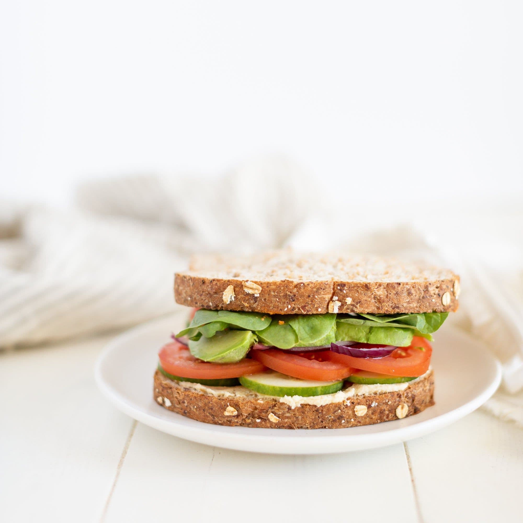 Veggie Hummus Sandwiches banner image