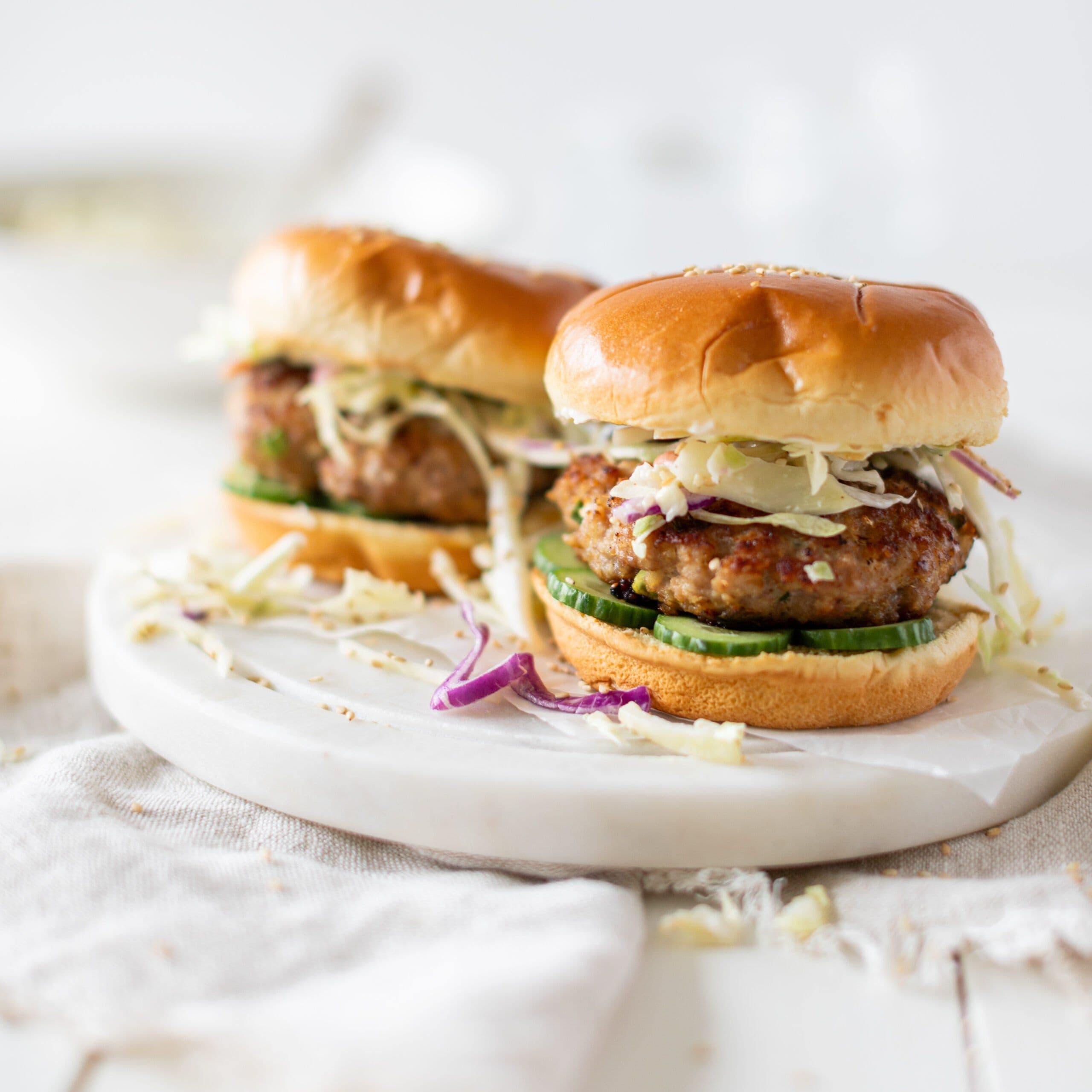 Ginger Sesame Pork Burgers banner image