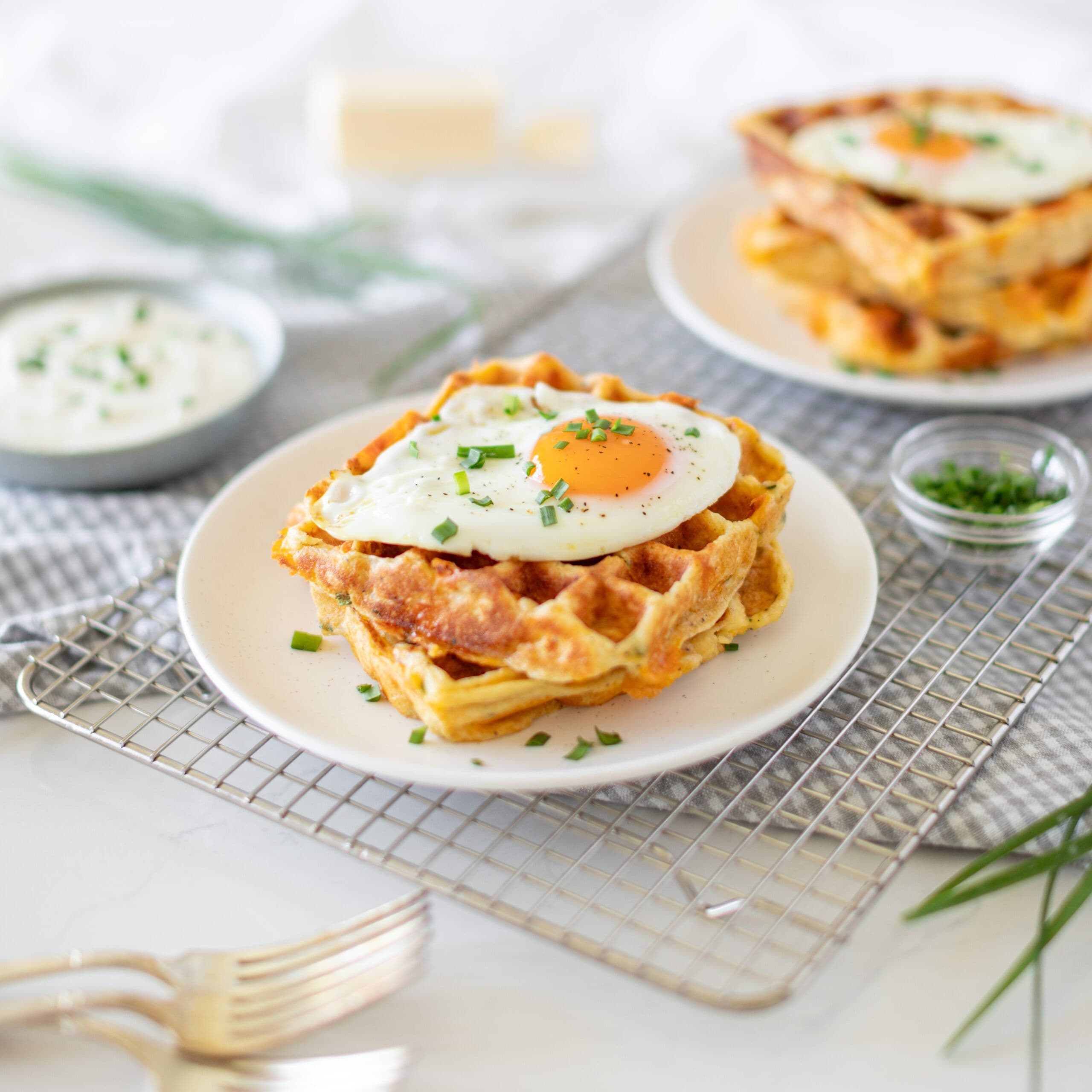 Potato Cheddar Chive Waffles banner image
