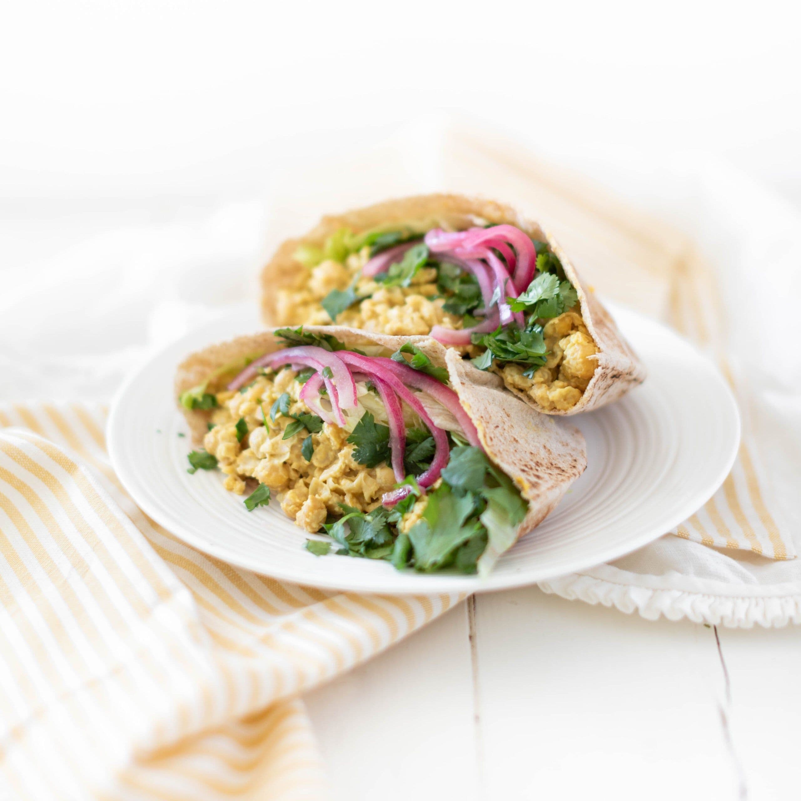 Curried Chickpea Pitas banner image