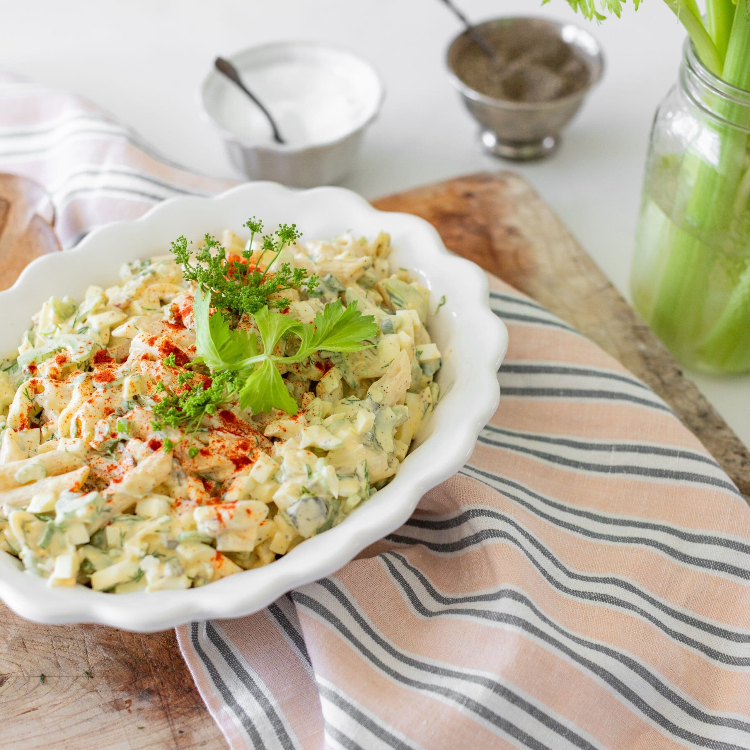 Deviled Egg Pasta Salad banner image