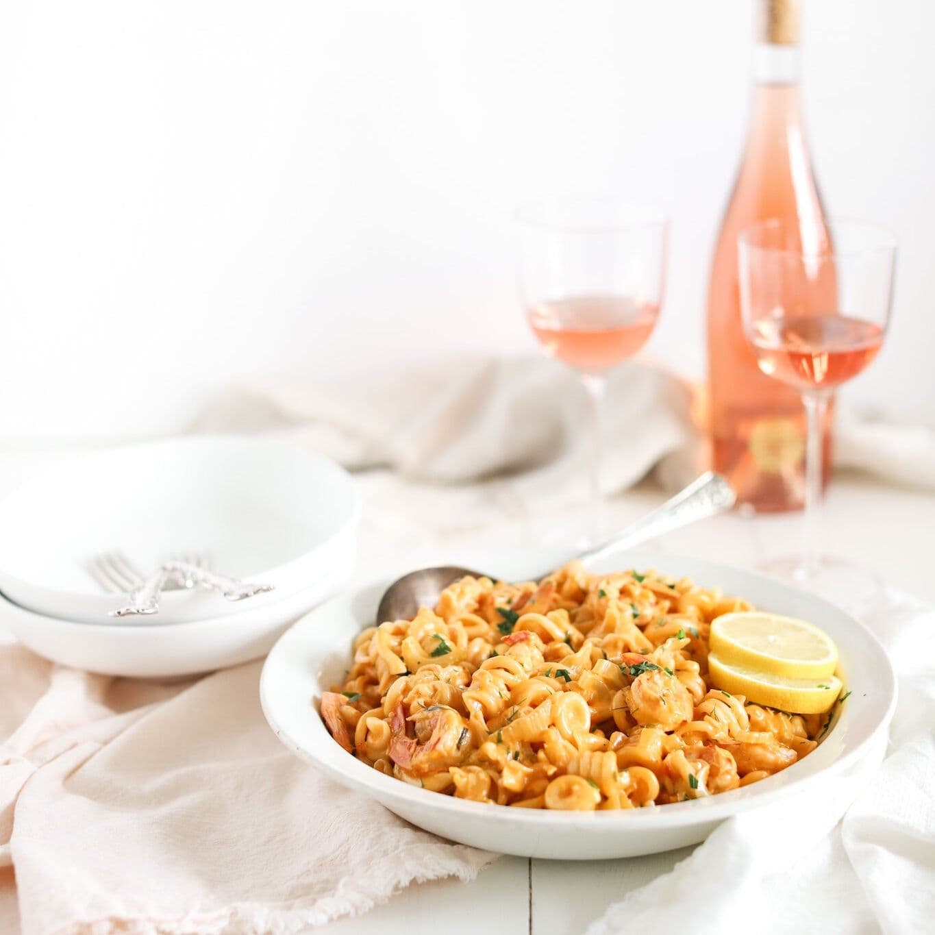 Creamy Rosé Prawn Pasta banner image