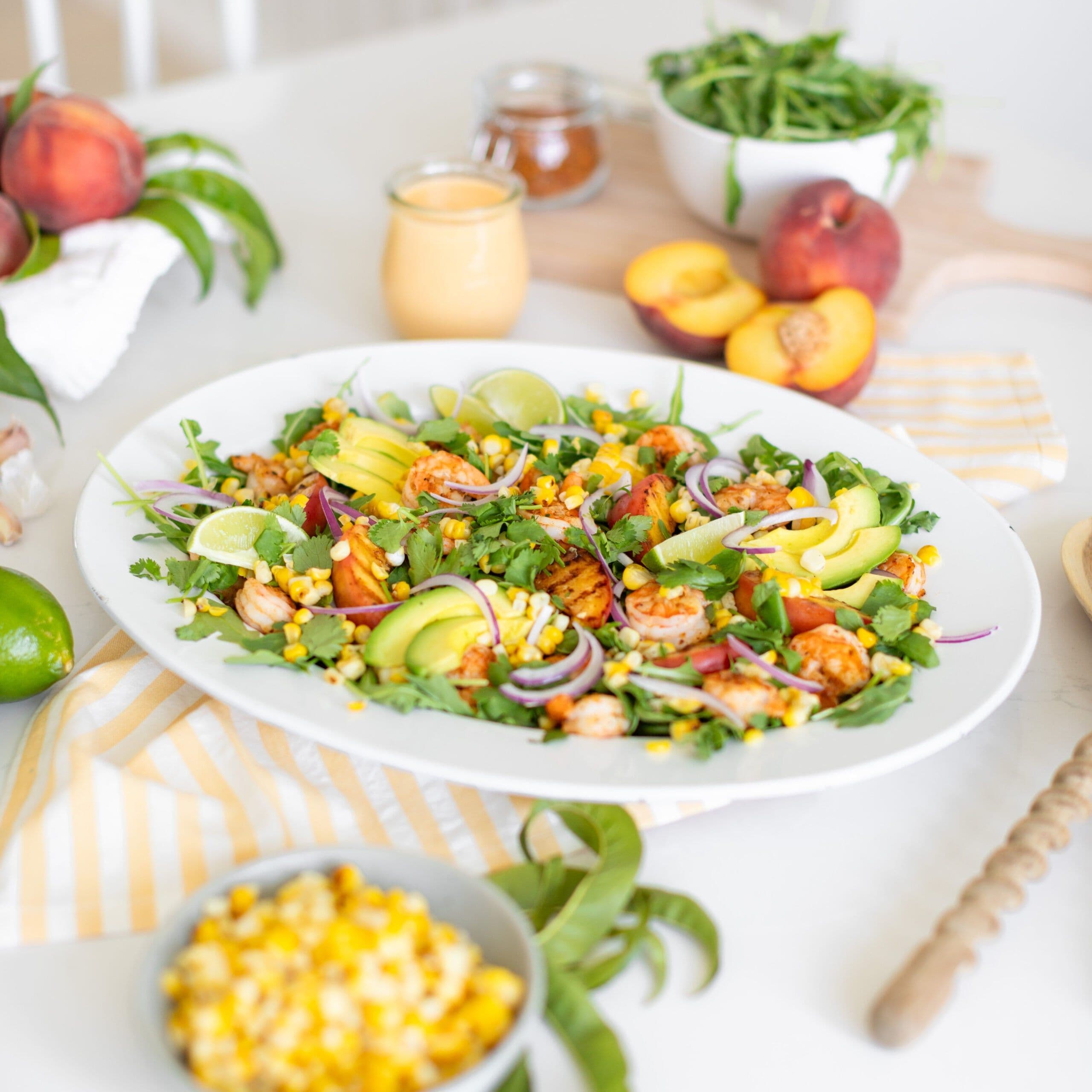 Grilled Peach and Prawn Salad banner image