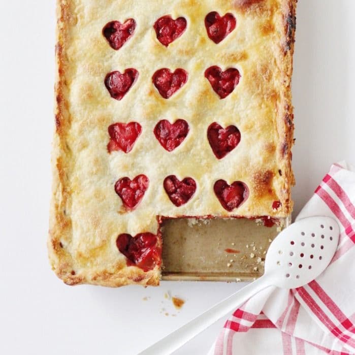 Strawberry Heart Slab Pie banner image
