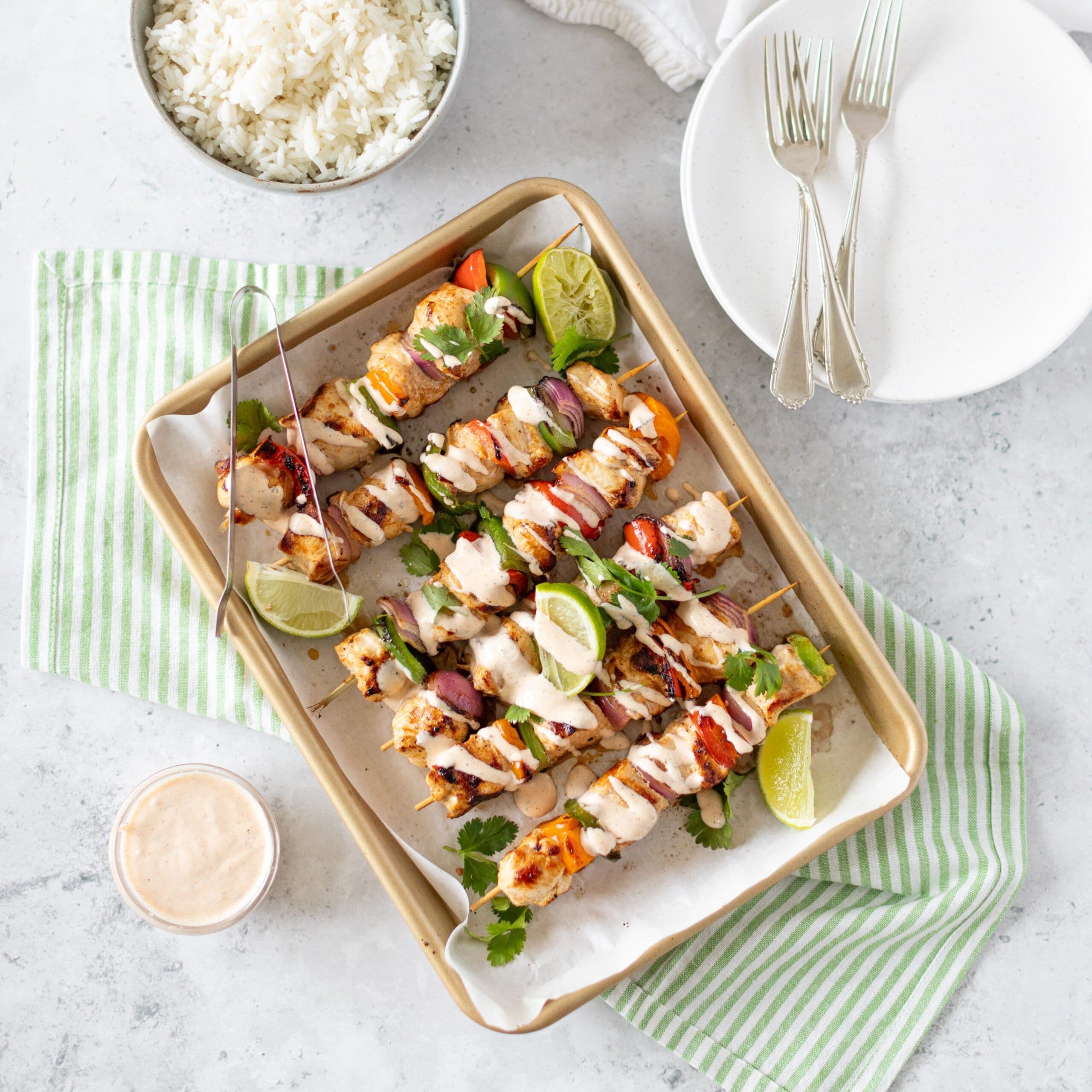 Fajita Chicken Skewers banner image