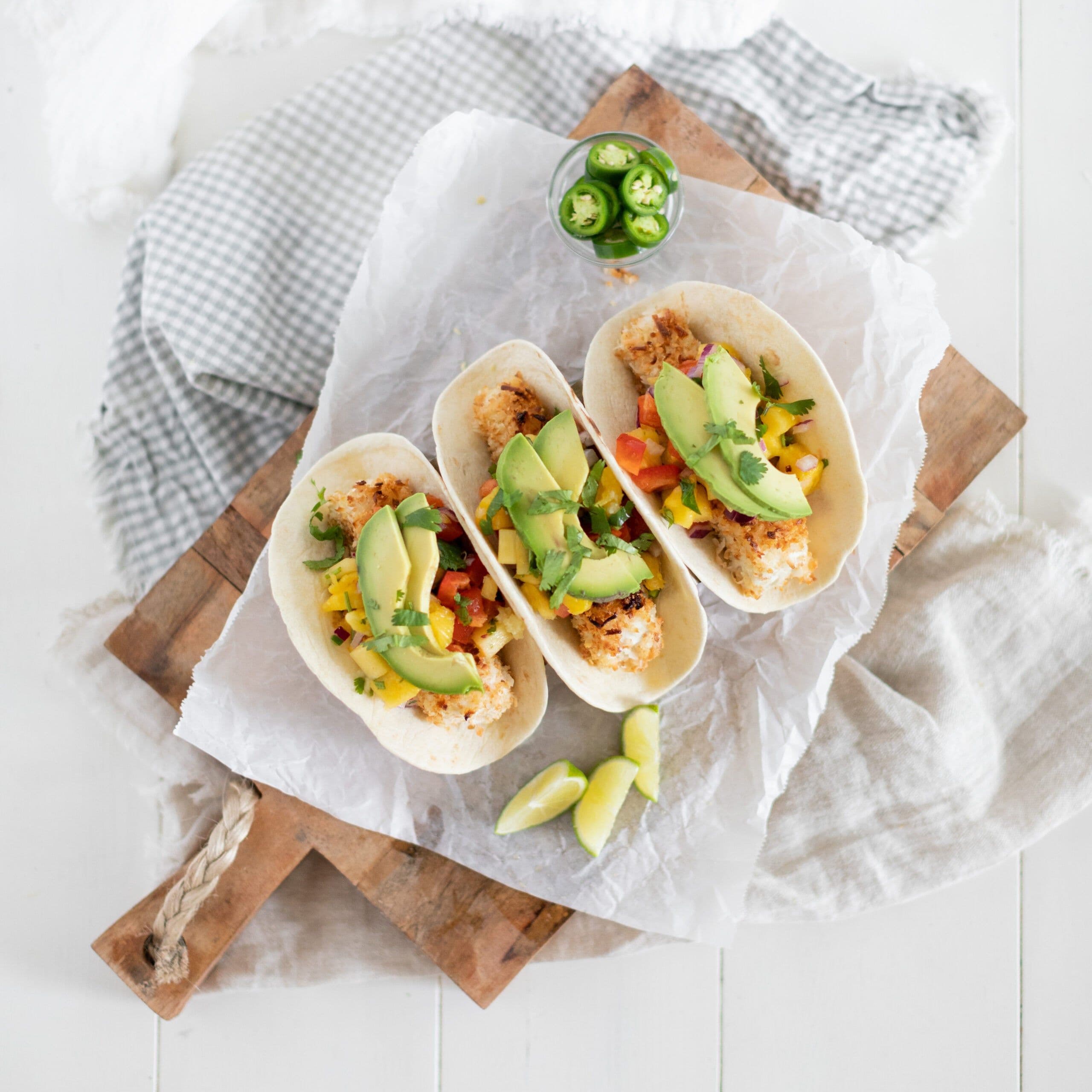 Air Fryer Tropical Fish Tacos banner image