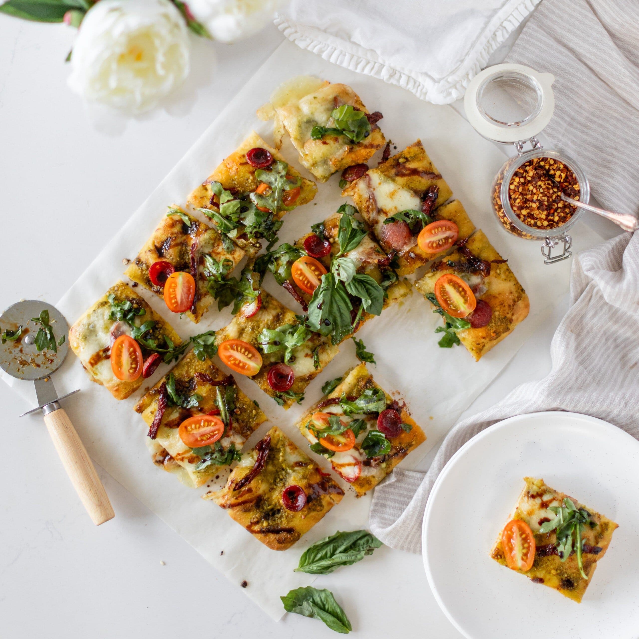Tomato Pesto Flatbread banner image