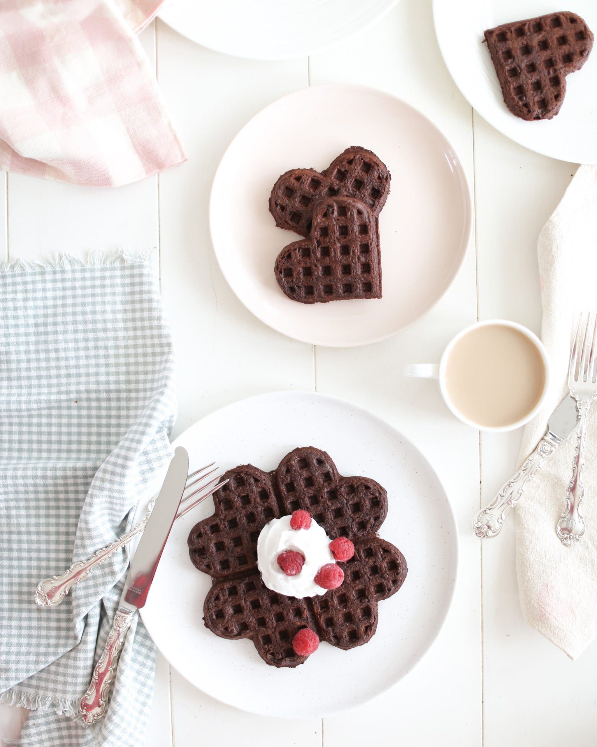 Healthyish Chocolate Waffles banner image