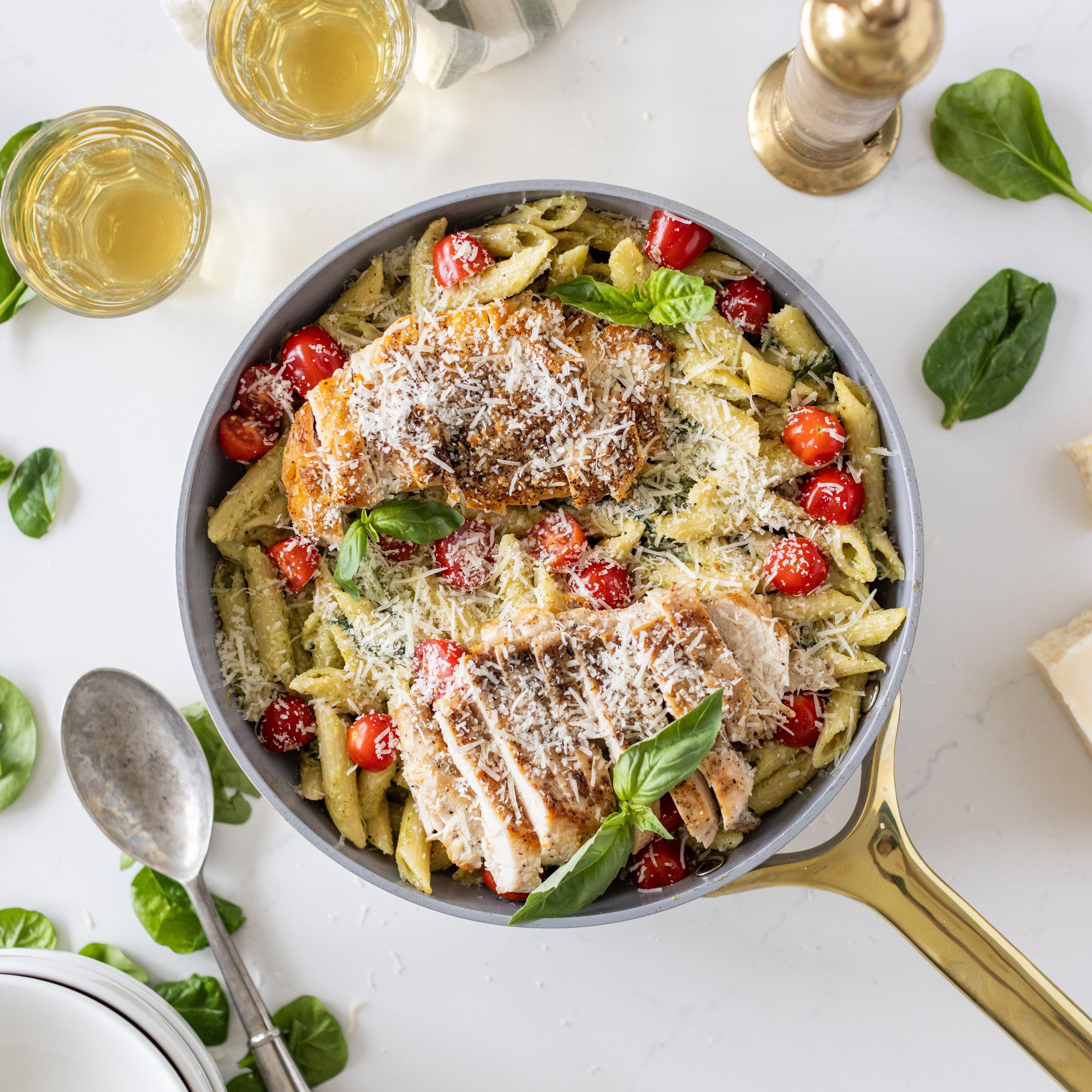 Creamy Pesto Chicken Pasta banner image