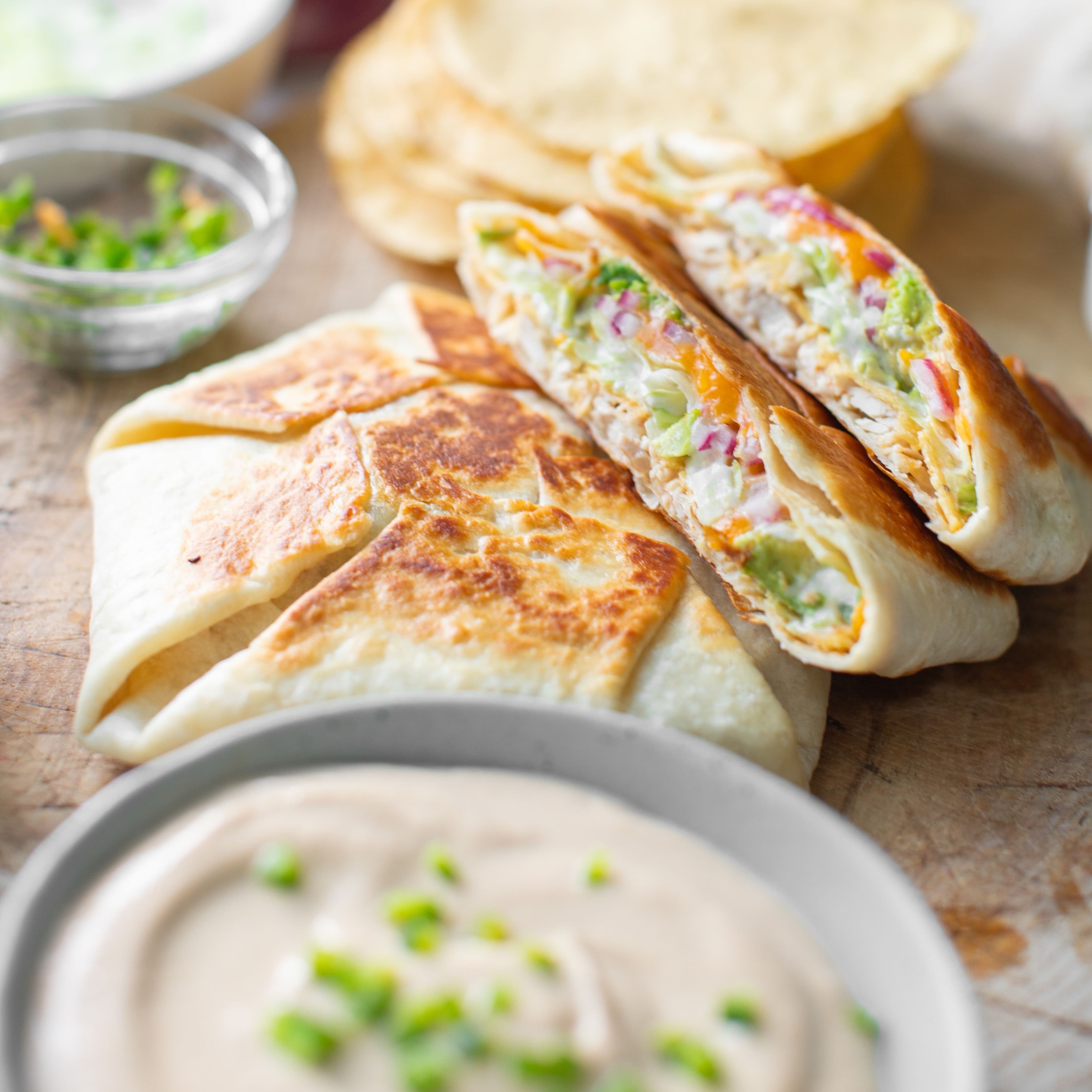 Jalapeño Cheddar Chicken Crunch Wraps banner image