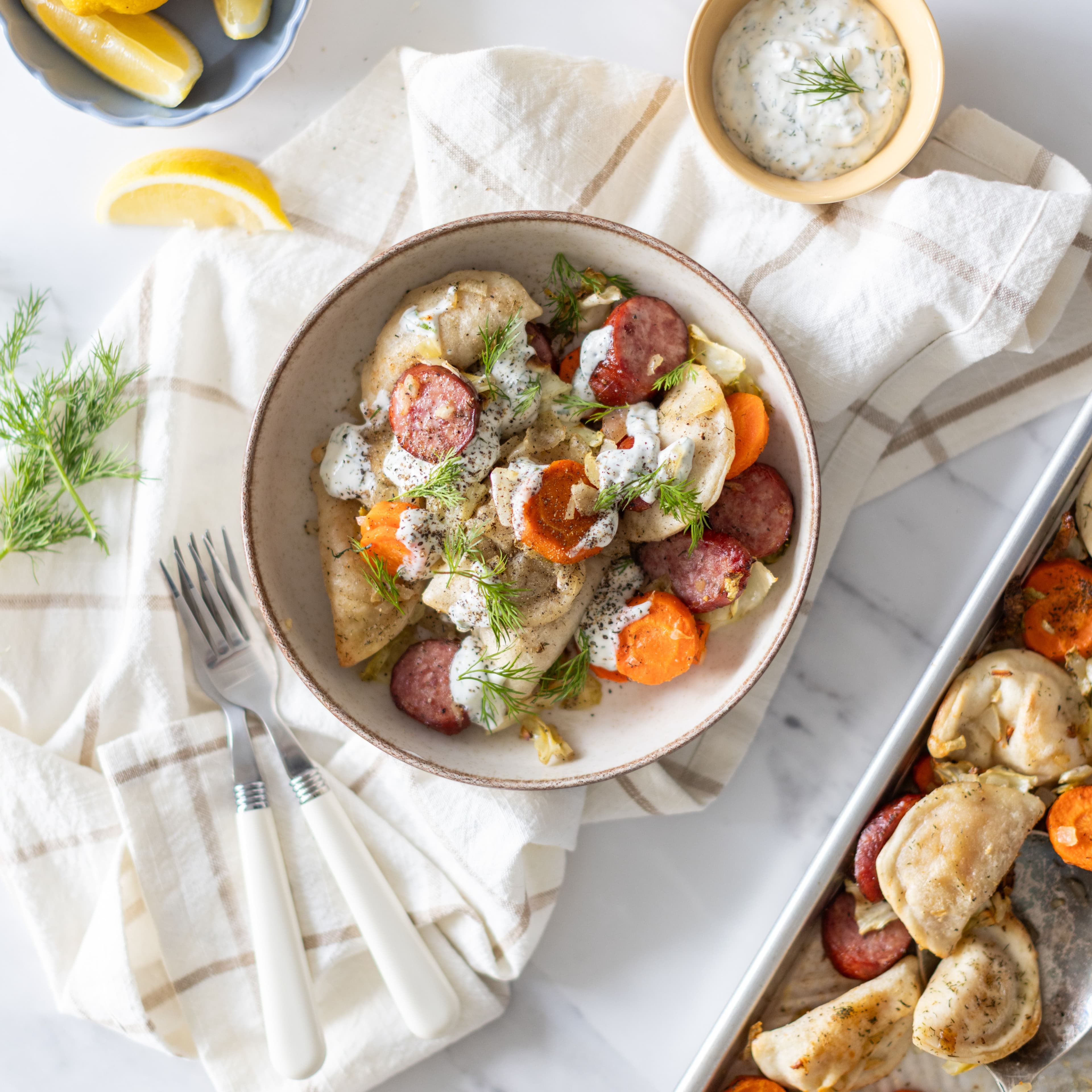 Sheetpan Perogies banner image