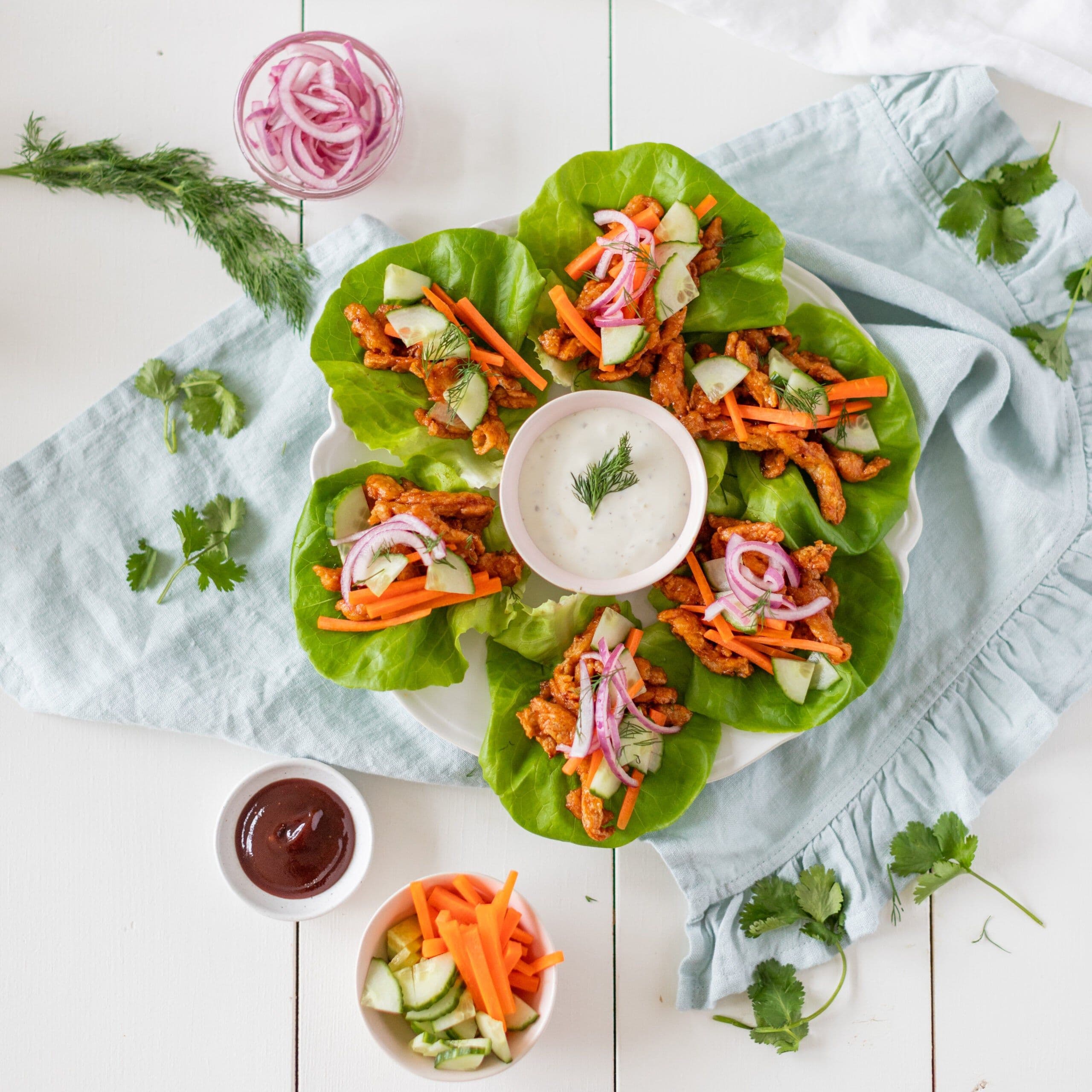 BBQ Soy Curl Lettuce Wraps banner image