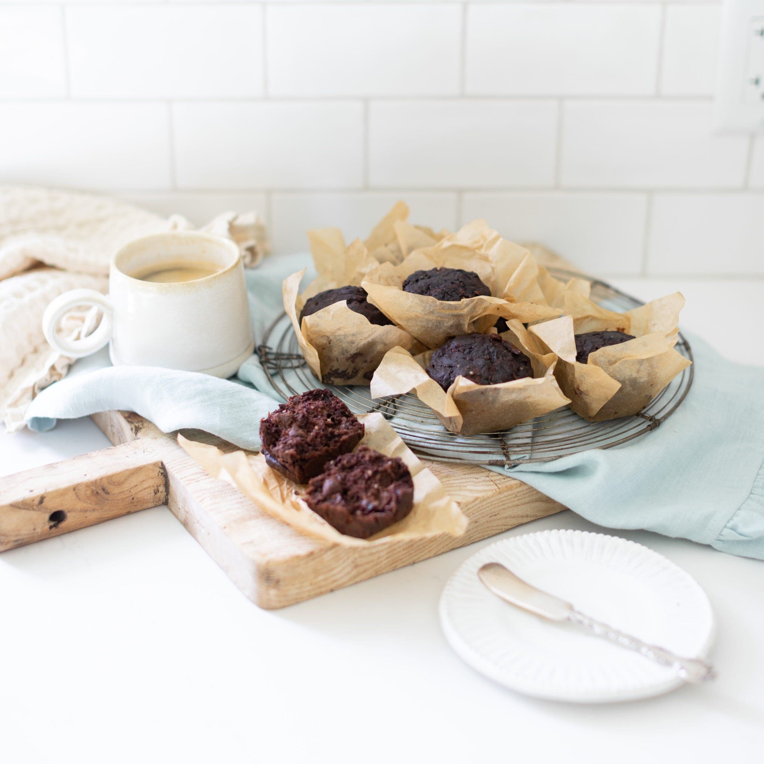 Double Chocolate Zucchini Muffins banner image