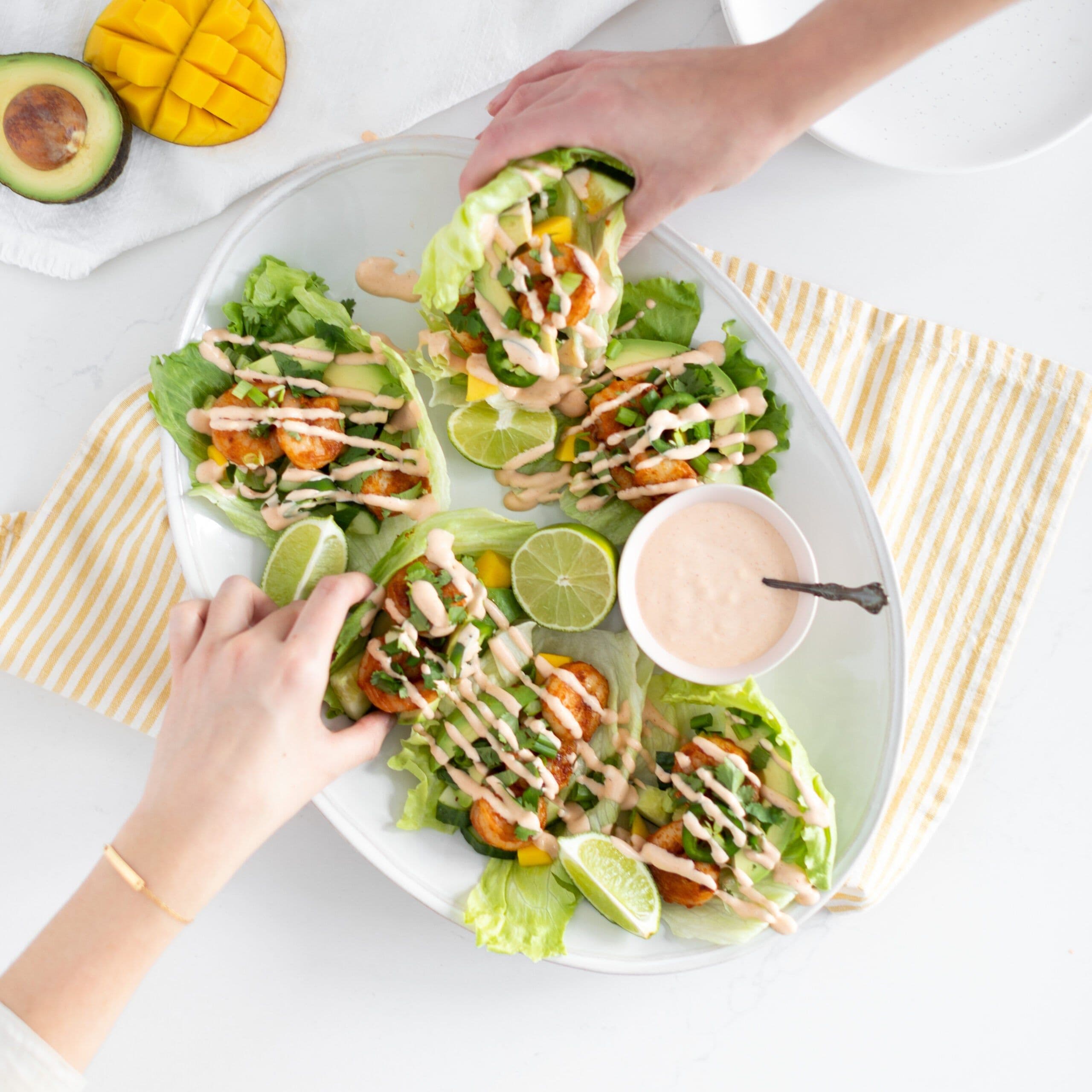 Spicy Shrimp Lettuce Wraps banner image