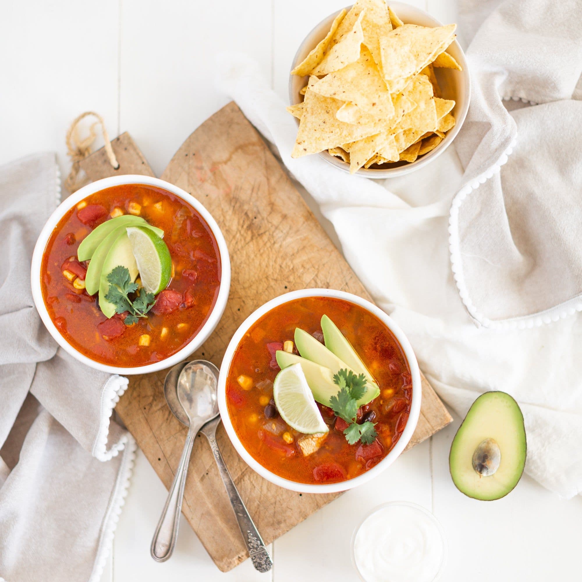 Slow Cooker Tortilla Soup banner image