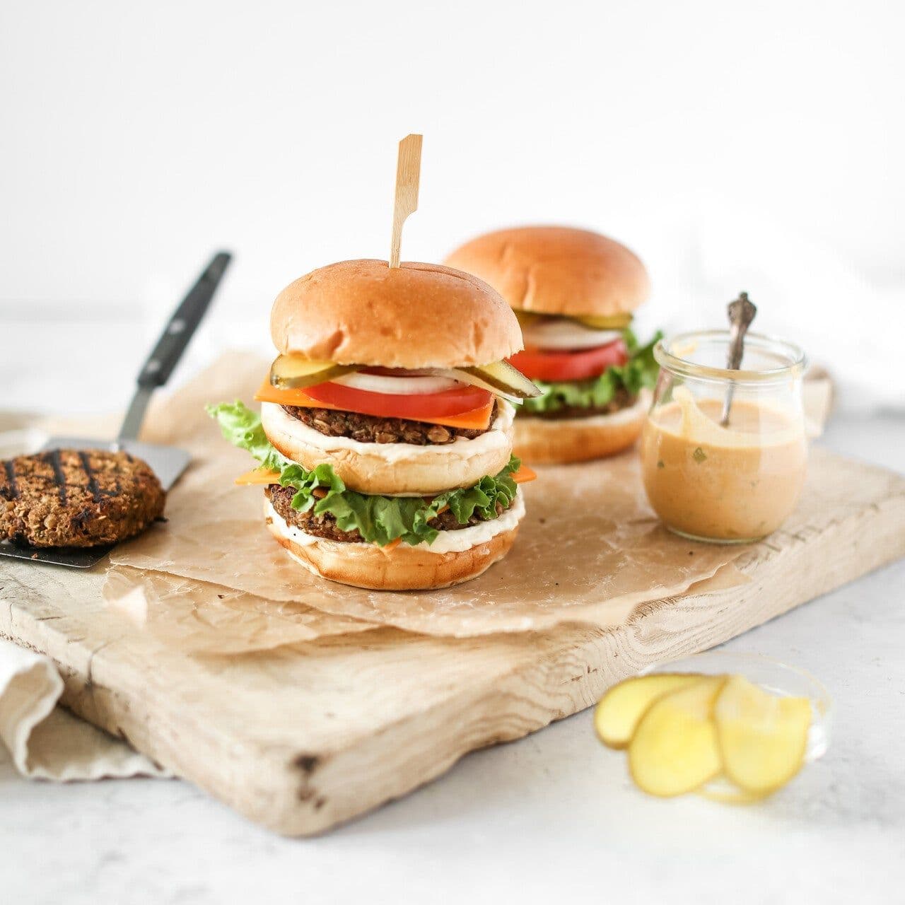 Grillable Veggie Burgers banner image