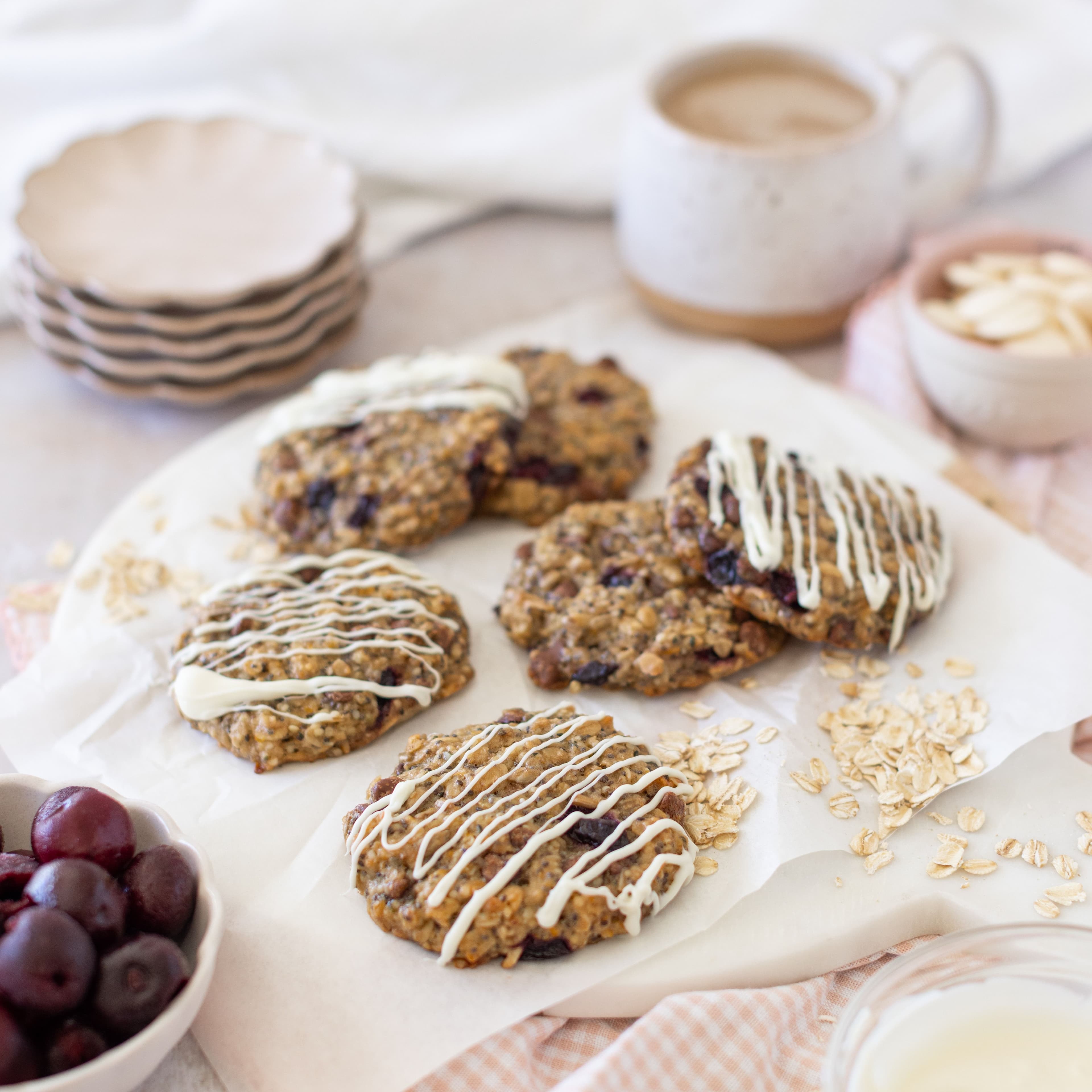 Chocolate Cherry Breakfast Cookies banner image