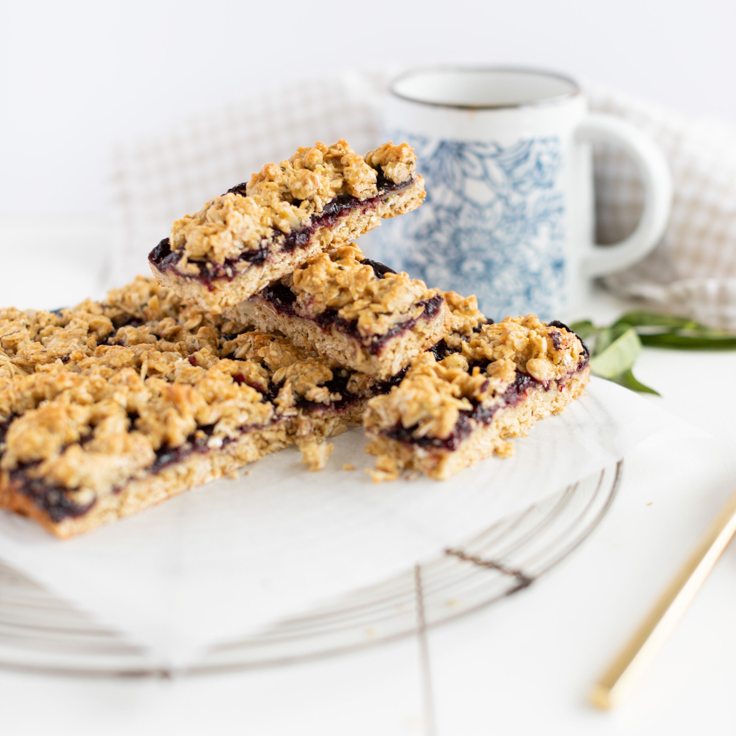 Vegan Cherry Breakfast Bars Fraiche Table