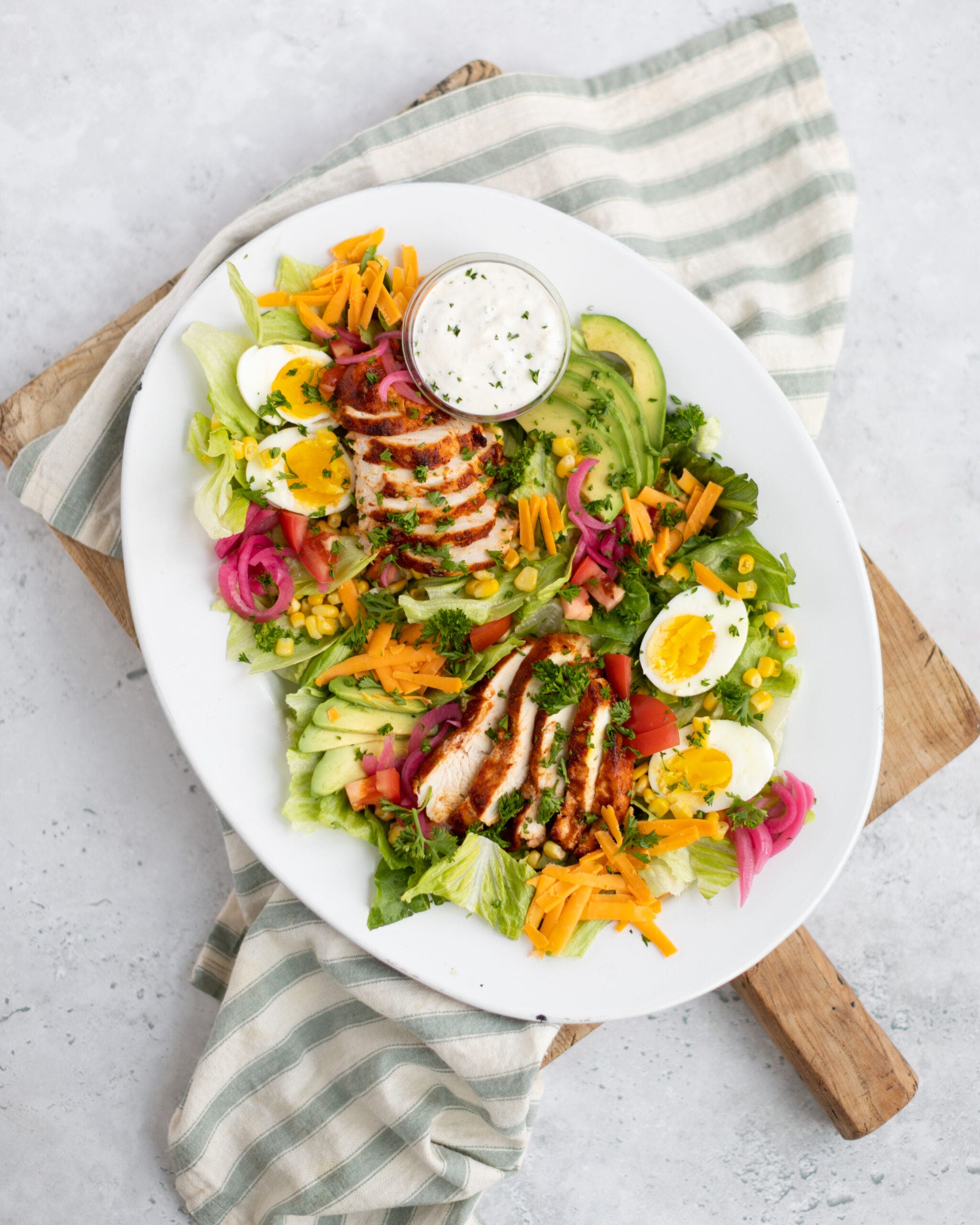 BBQ Chicken Cobb Salad [Fraîche Start Recipe Bank Version] - Fraiche Table