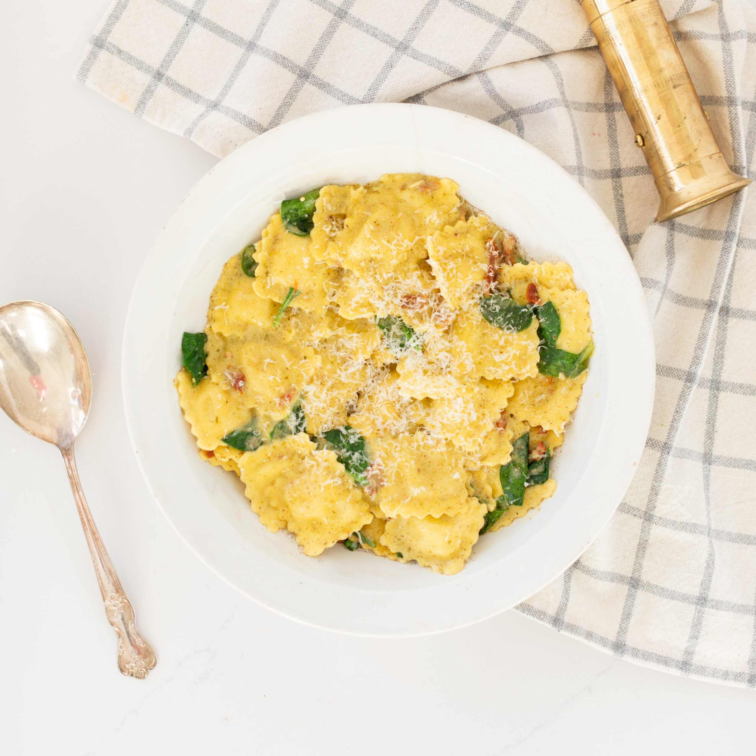 Creamy Tuscan Ravioli - Fraiche Table