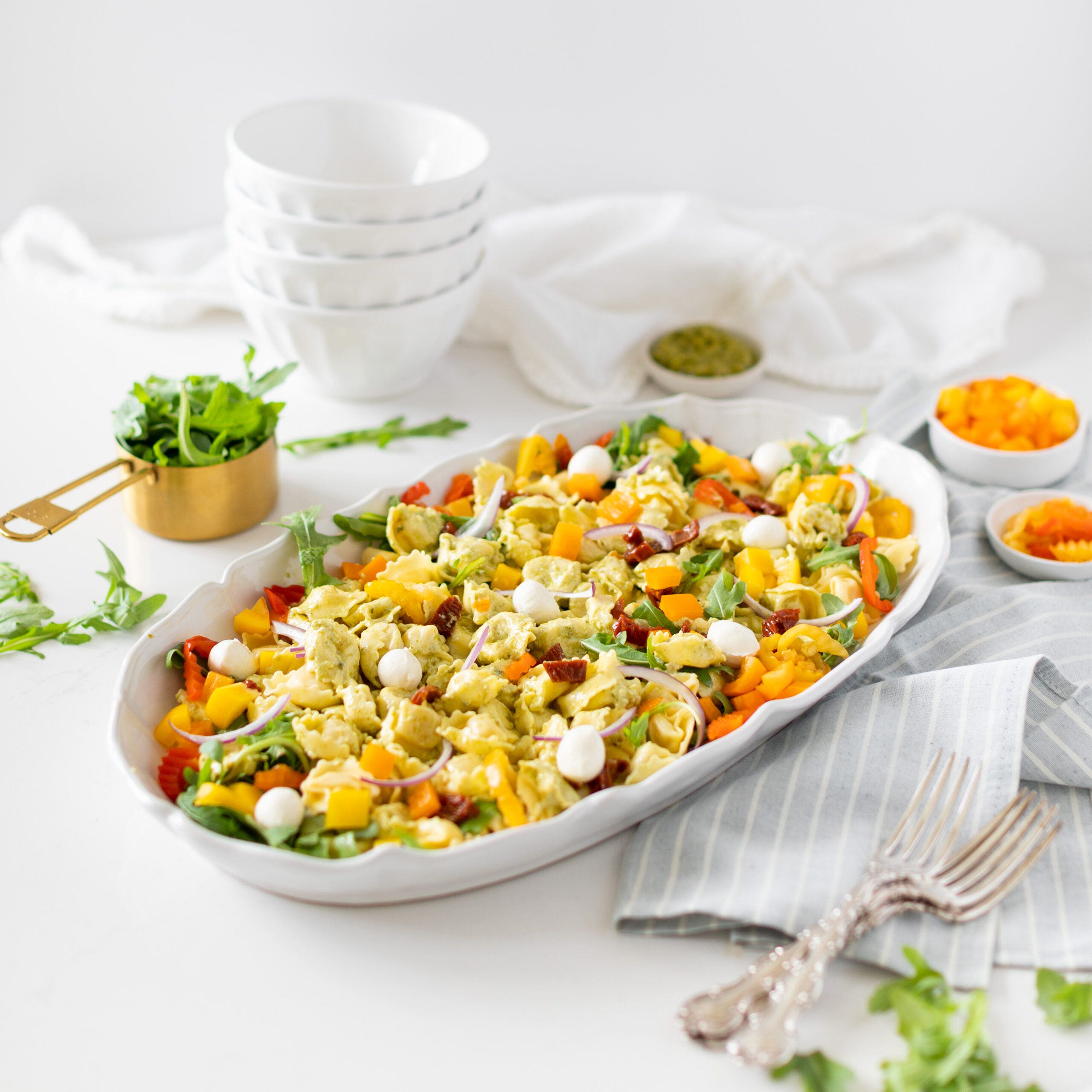 arugula and tortellini pasta salad