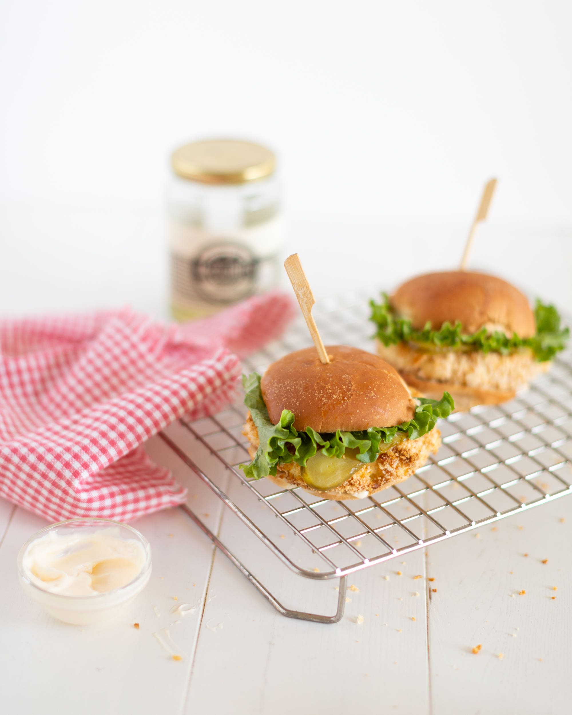 Crispy plant-based cauliflower sandwiches