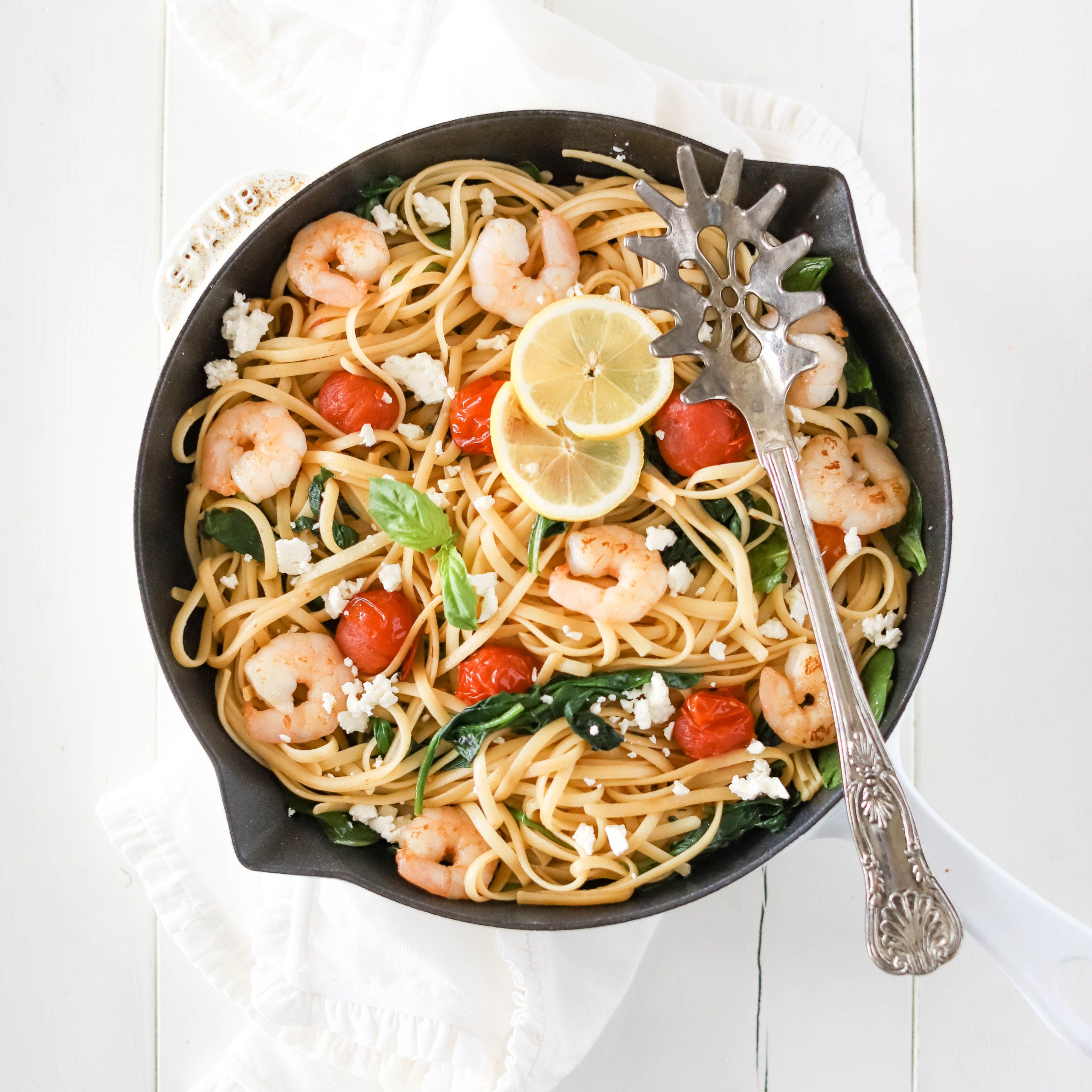 Tomato & Spinach Linguine - Fraiche Table